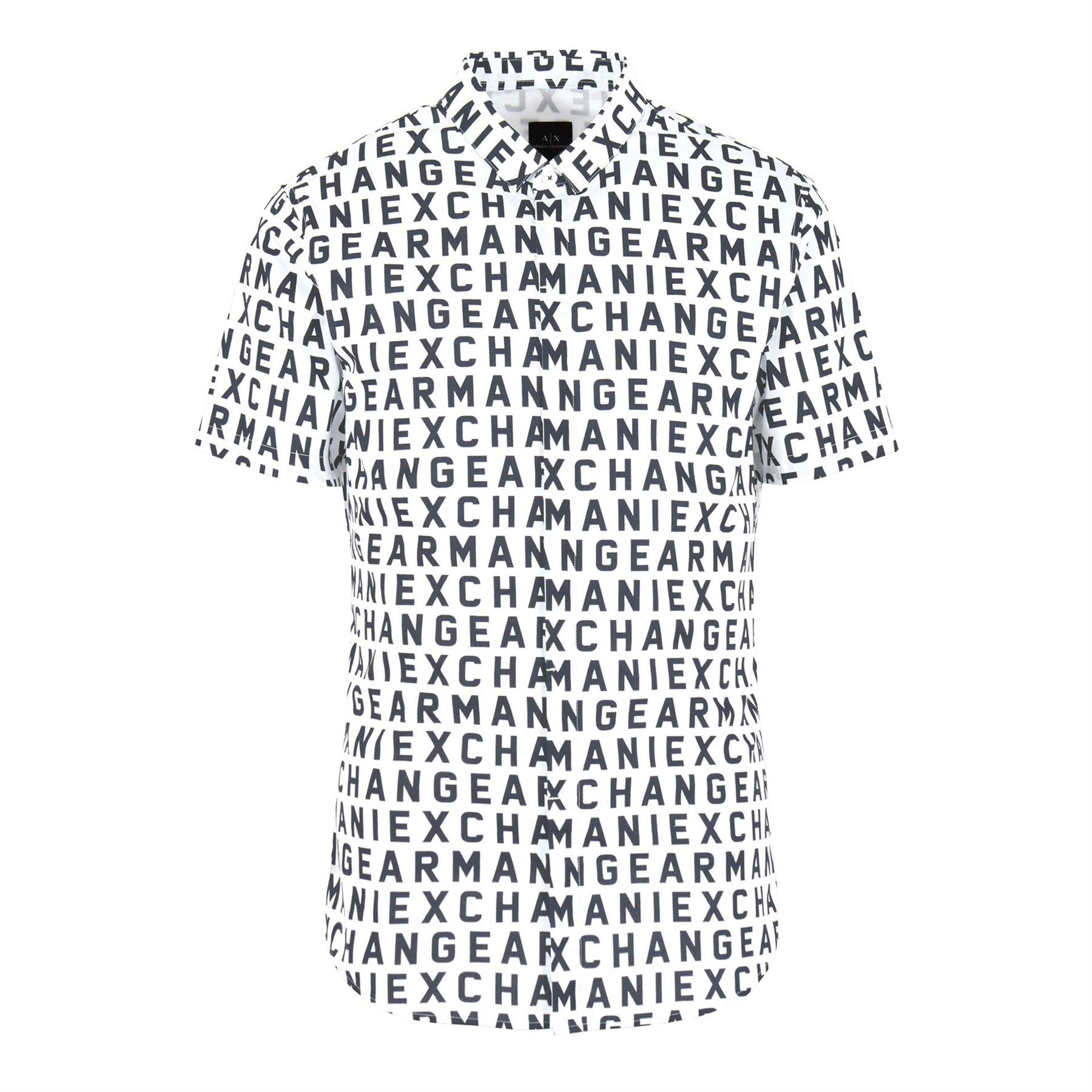 Armani Exchange Over Logo Short Sleeve Shirt