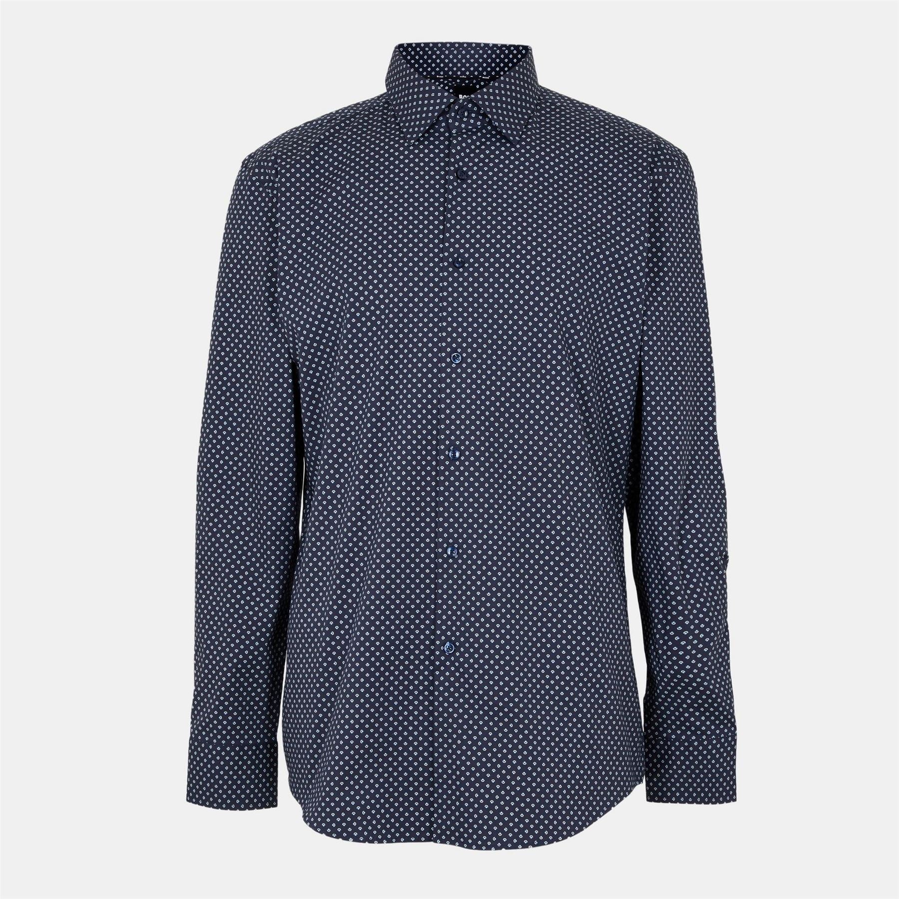 Boss Hank Kent Long Sleeve Patterned Tailored Fit Shirt