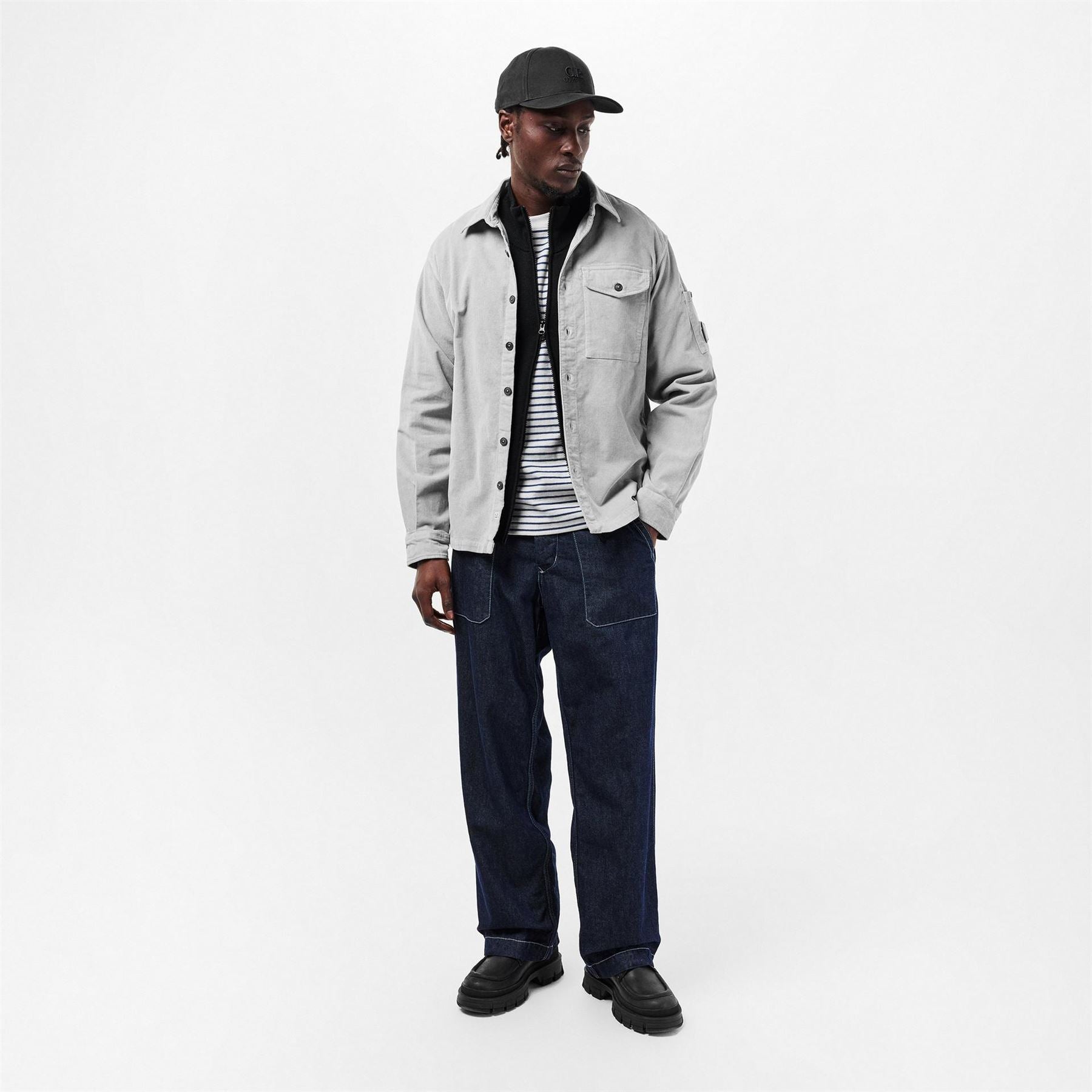 CP Company Lens Single Pocket Long Sleeve Corduroy Shirt