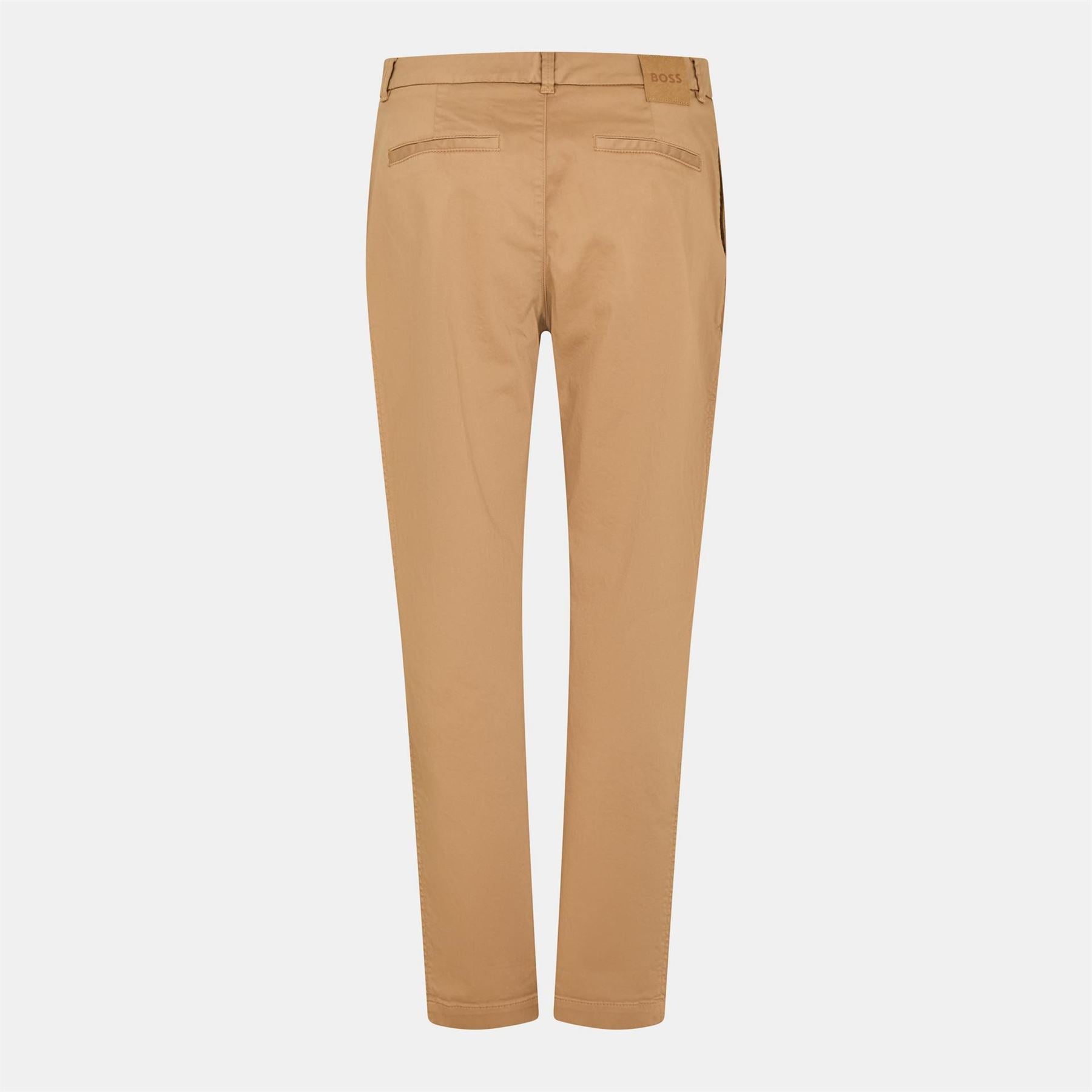Boss Solid Patterned Slim Roll Up Cuff Trousers