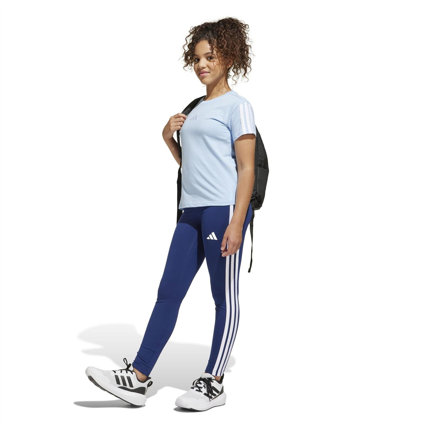 adidas Girls Essentials 3 Stripes Leggings