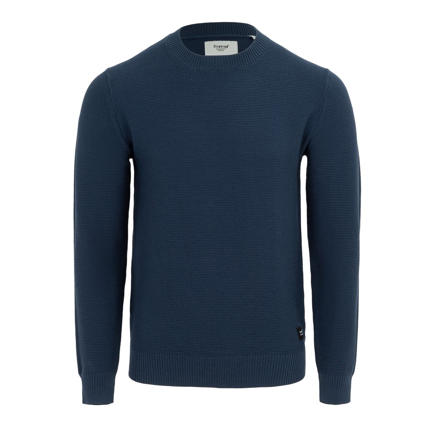 Firetrap Mens Crew Neck Jumper Knitted Pullover