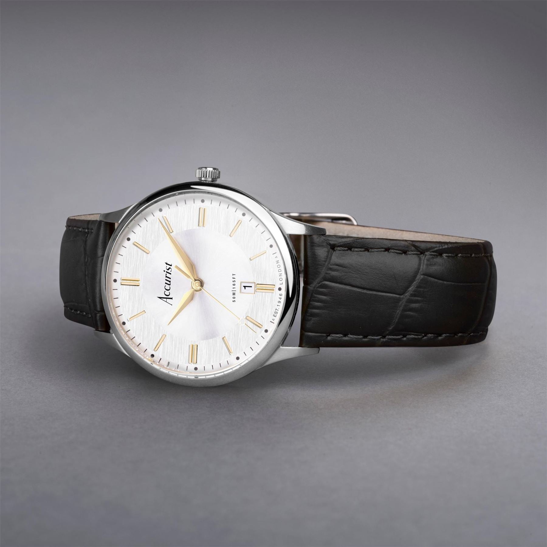 Accurist Mens Stainless Steel Classic Analogue Quartz Watch