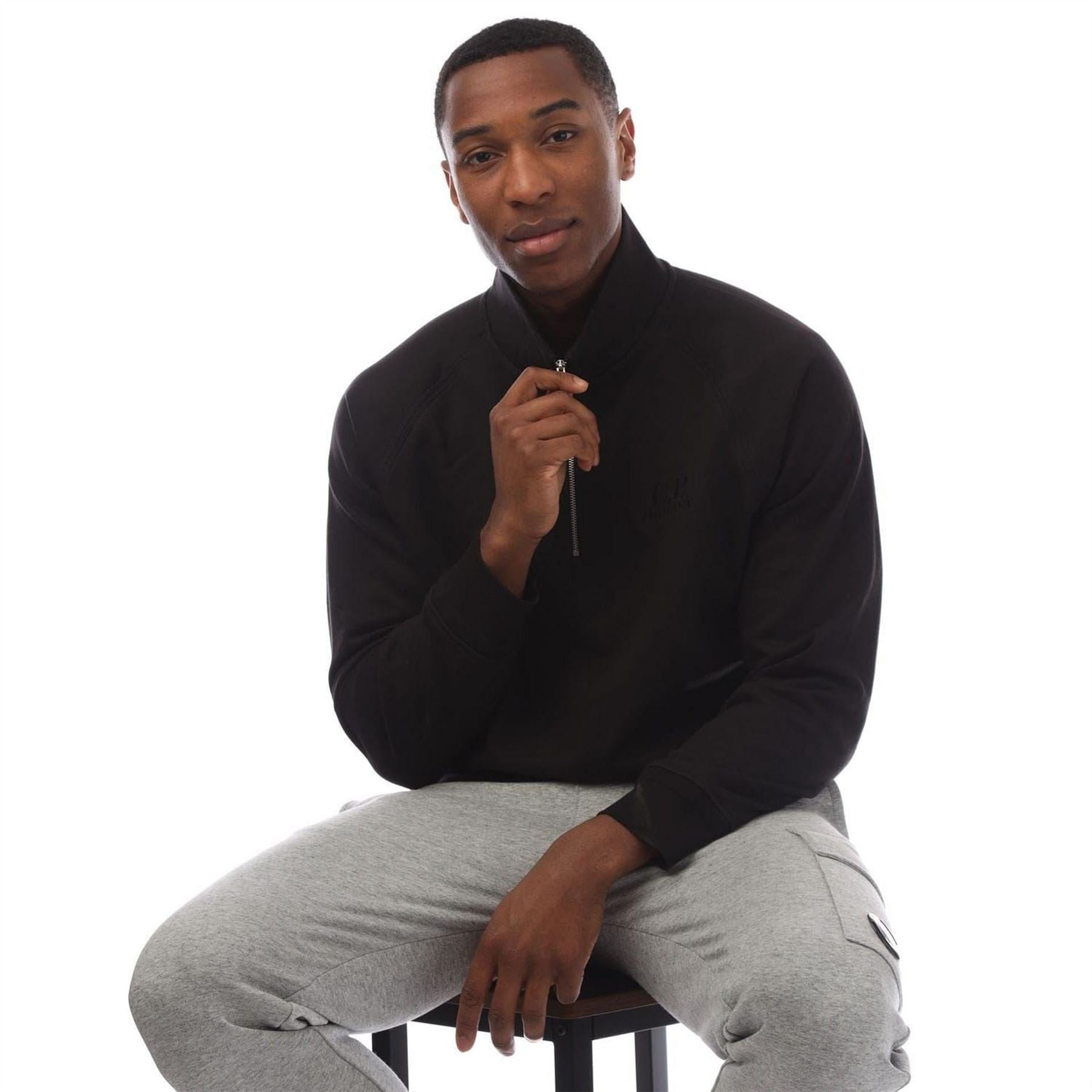 CP Company Raised Fleece Half Zip Sweatshirt
