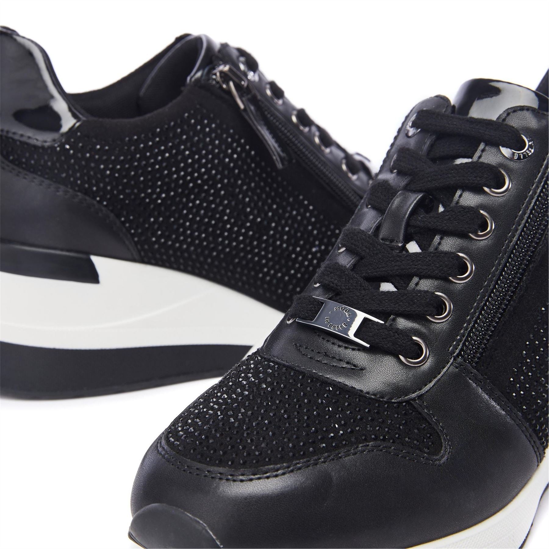 Moda in Pelle Brookie Porvair Wedge Trainers