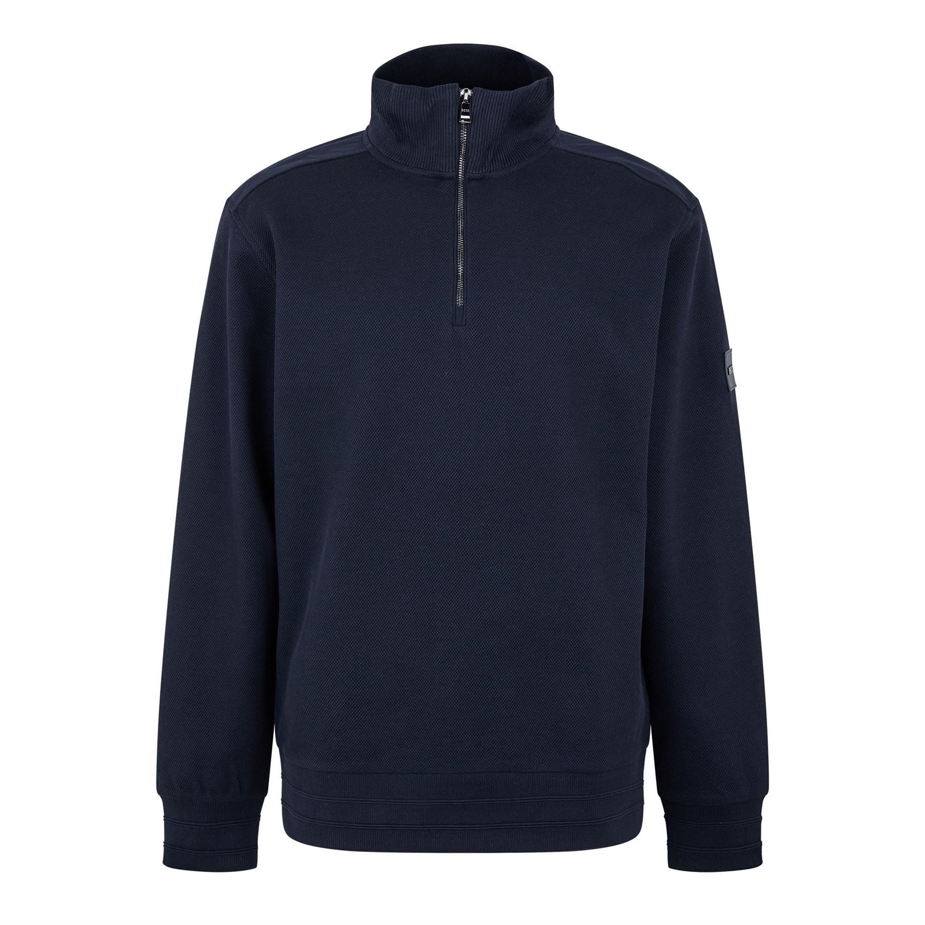 Boss Regular Fit Funnel Neck Long Sleeve Sweatshirt