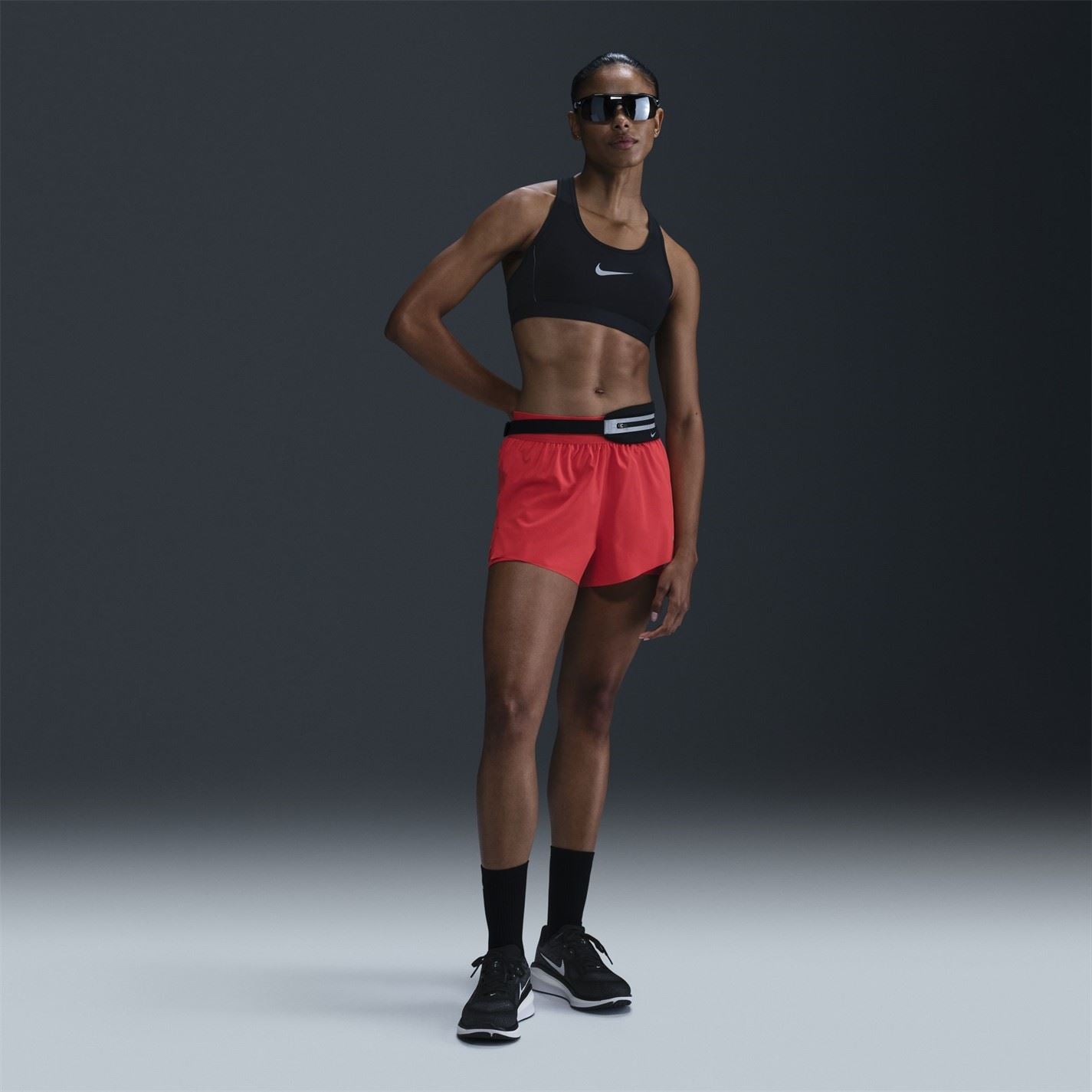 Nike Womens Dri Fit Swift Mid Rise 3 2 In 1 Shorts
