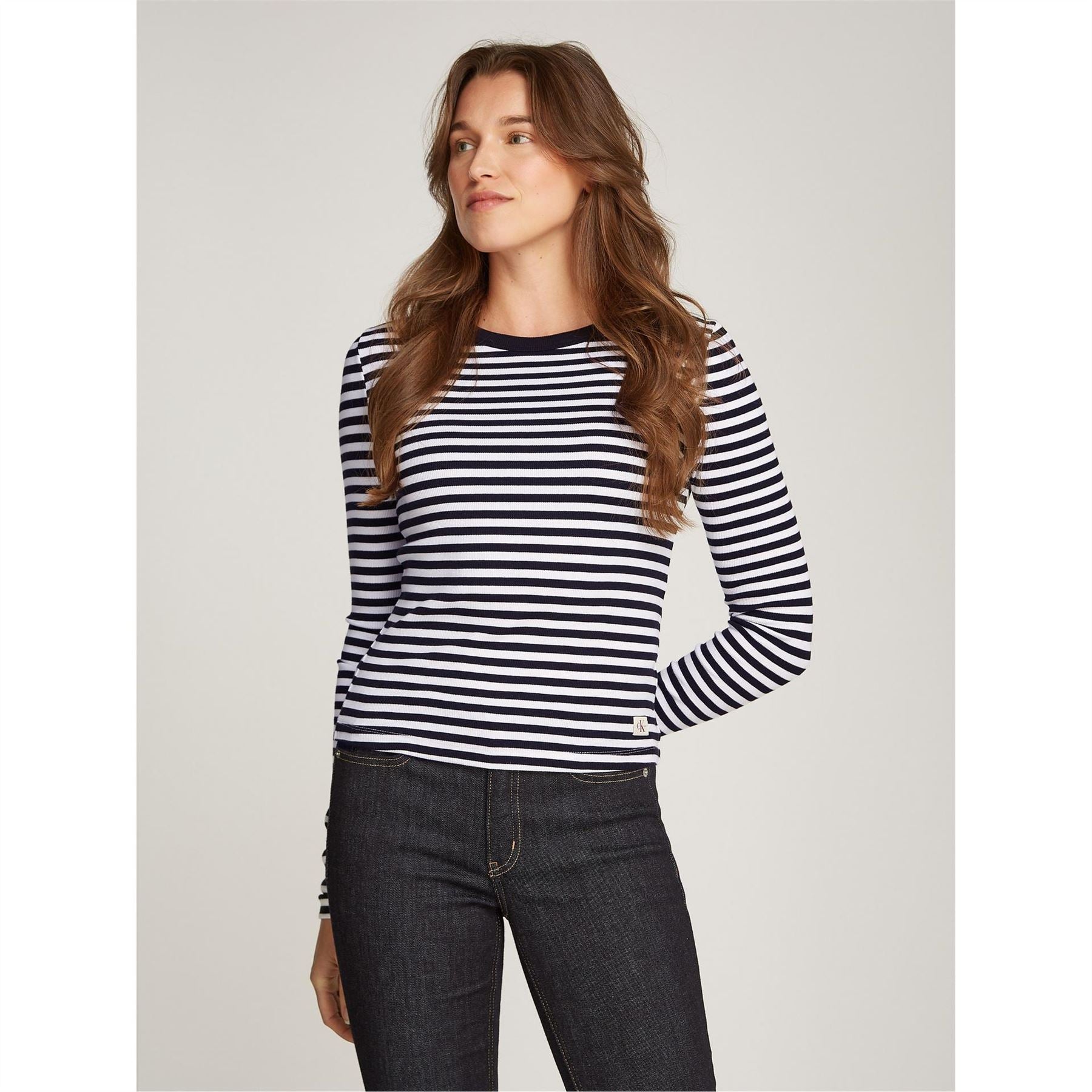 Calvin Klein Jeans Label Rib Long Sleeve