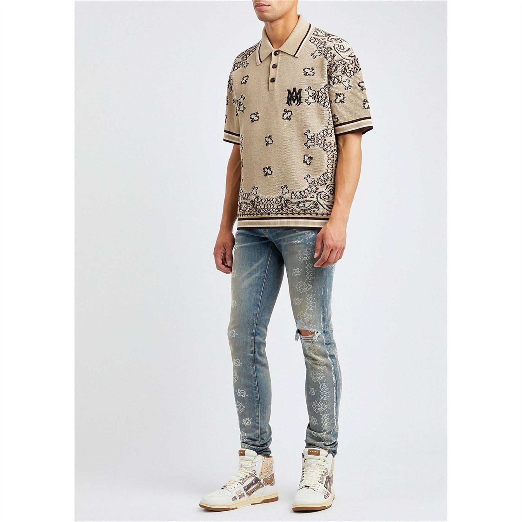 Amiri Bleached Bandana Jeans