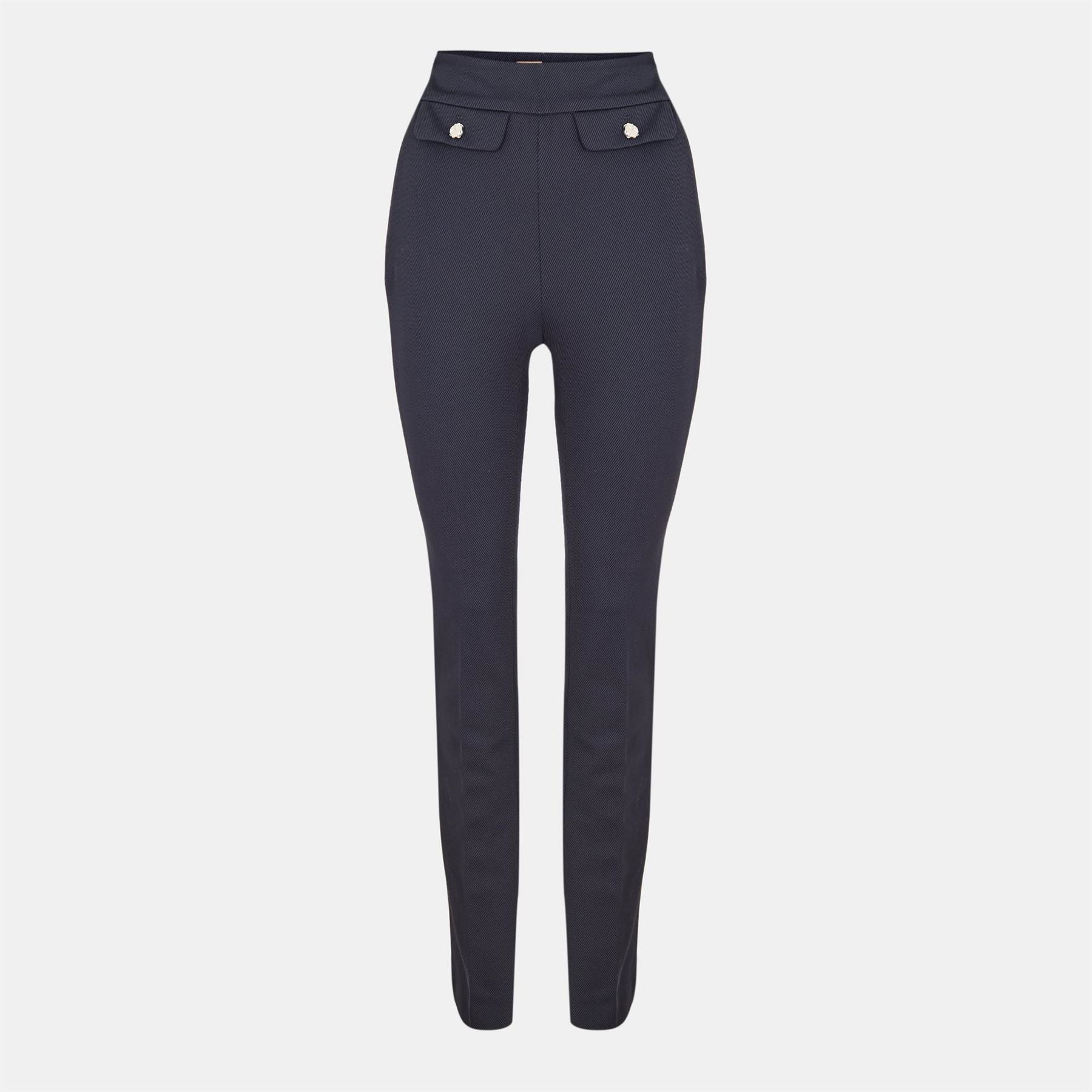 Boss Tubeka Solid Patterned Slim Cigarette Trousers