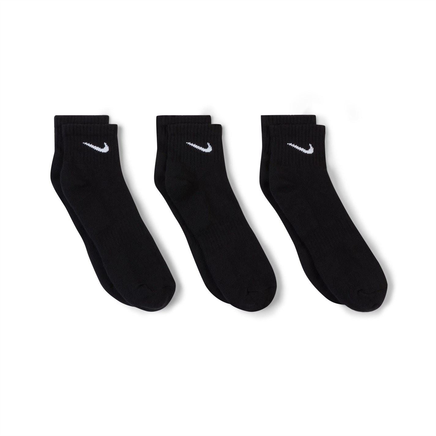 Nike Three Pack Quarter Socks Mens