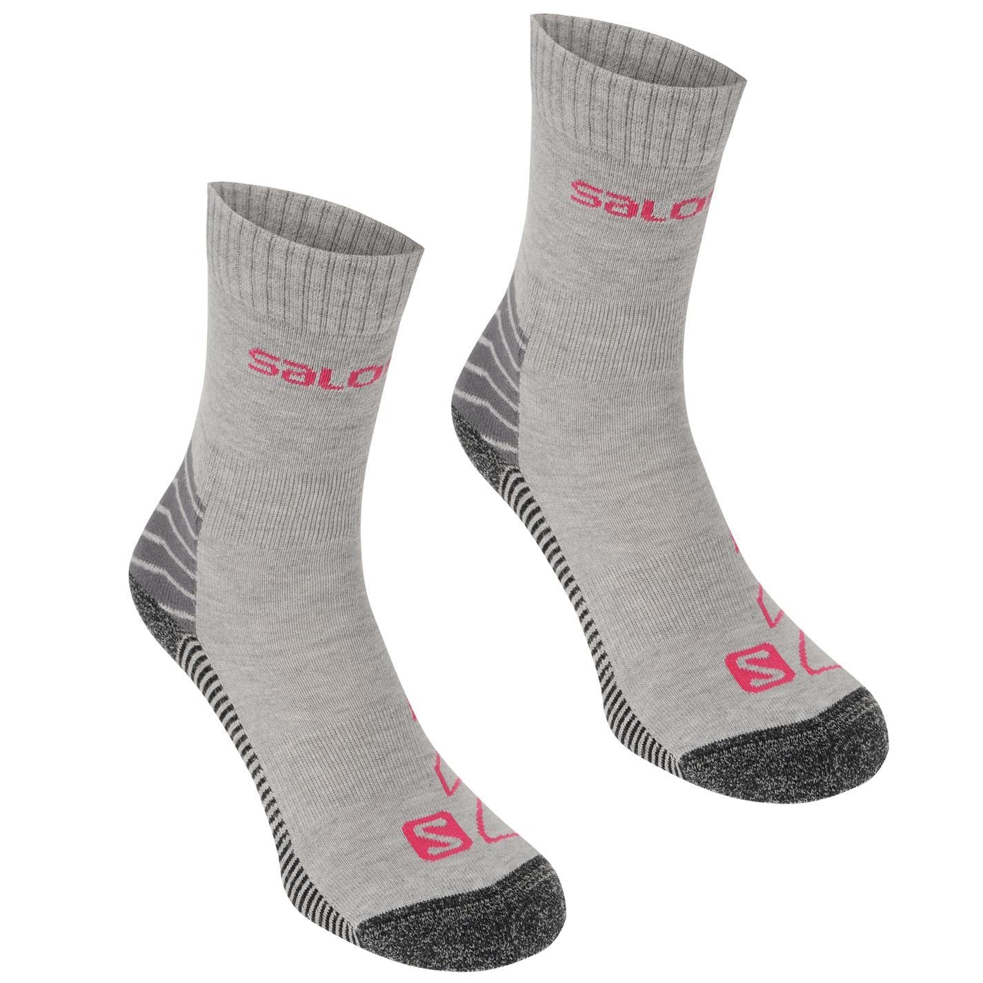 Salomon Womens Lightweight Crew 2 Pack Walking Socks