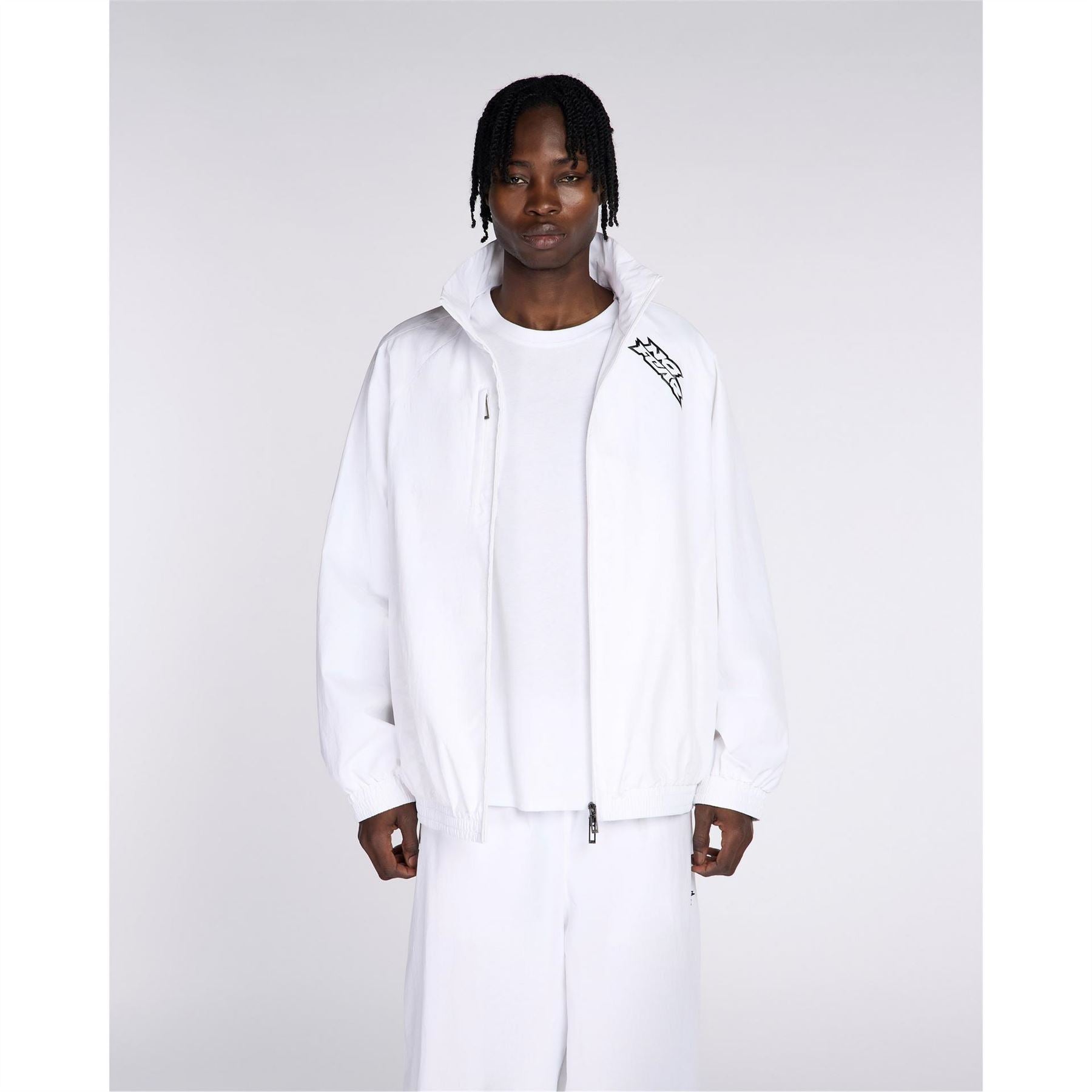 No Fear Athletic Funnel Neck High Collar Long Sleeve Track Top