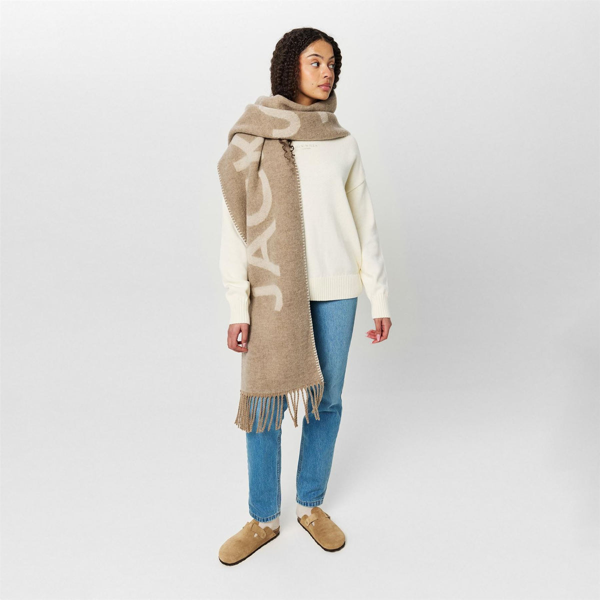 Jack Wills Jw Intarsia Oversized Scarf