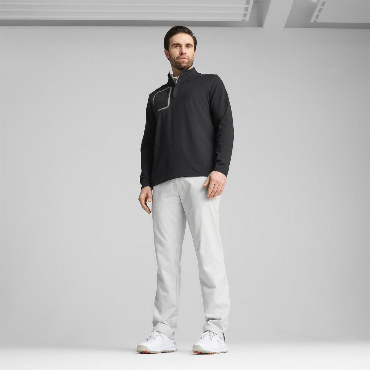 Puma Tech Chest Pocket Funnel Neck Long Sleeve Sweater