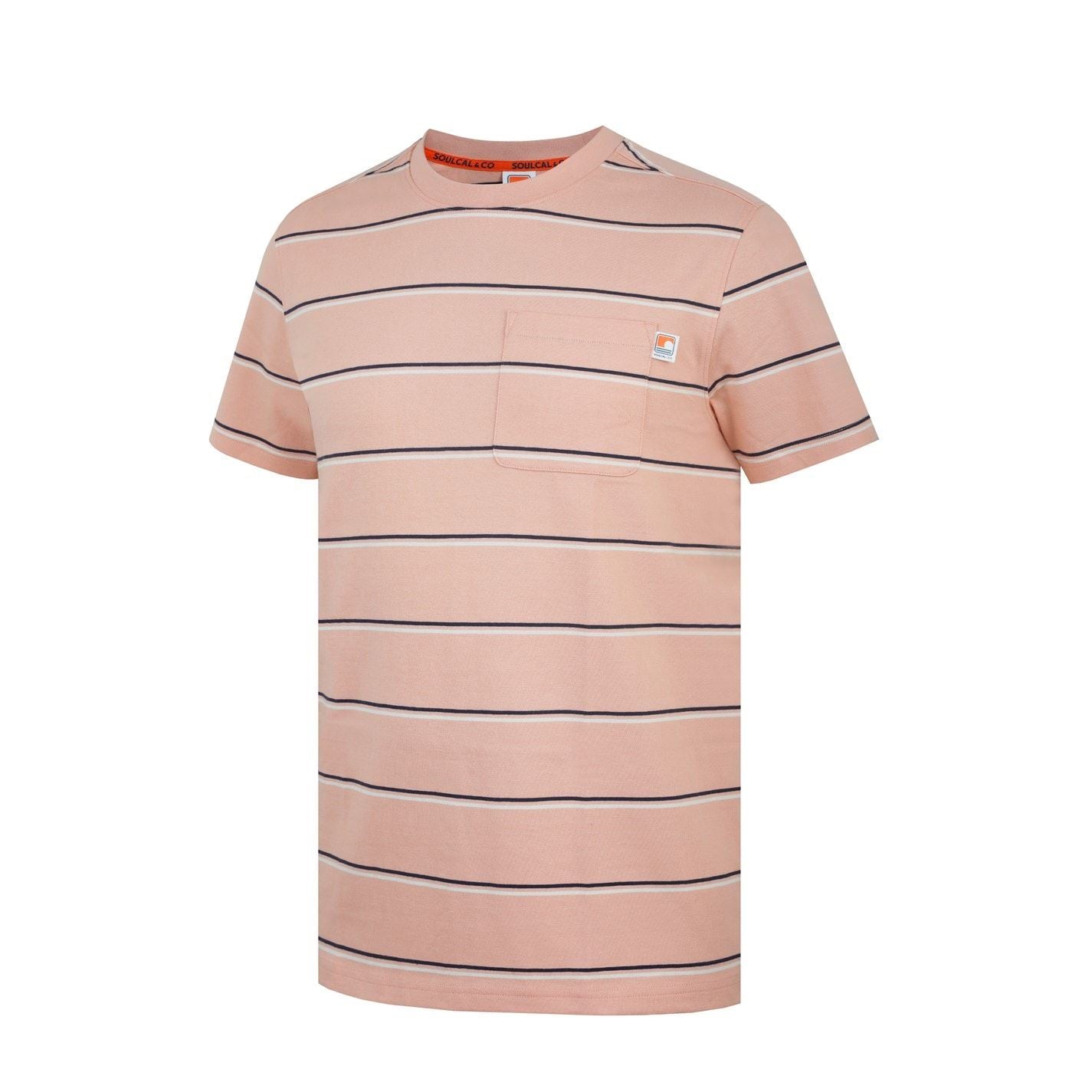 SoulCal Regular Fit Stripe Crew Neck T-Shirt