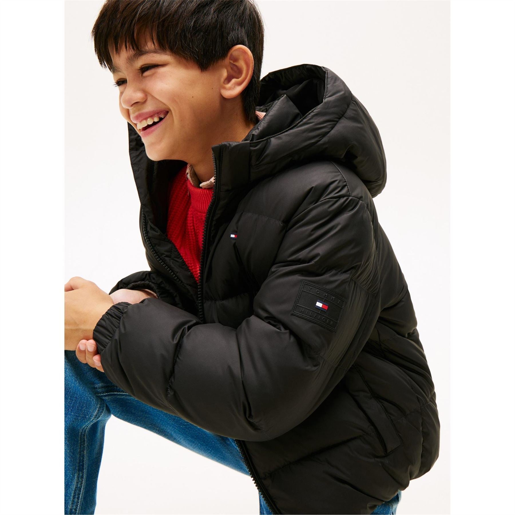 Tommy Hilfiger Essential Hooded Solid Patterned Puffer Jacket