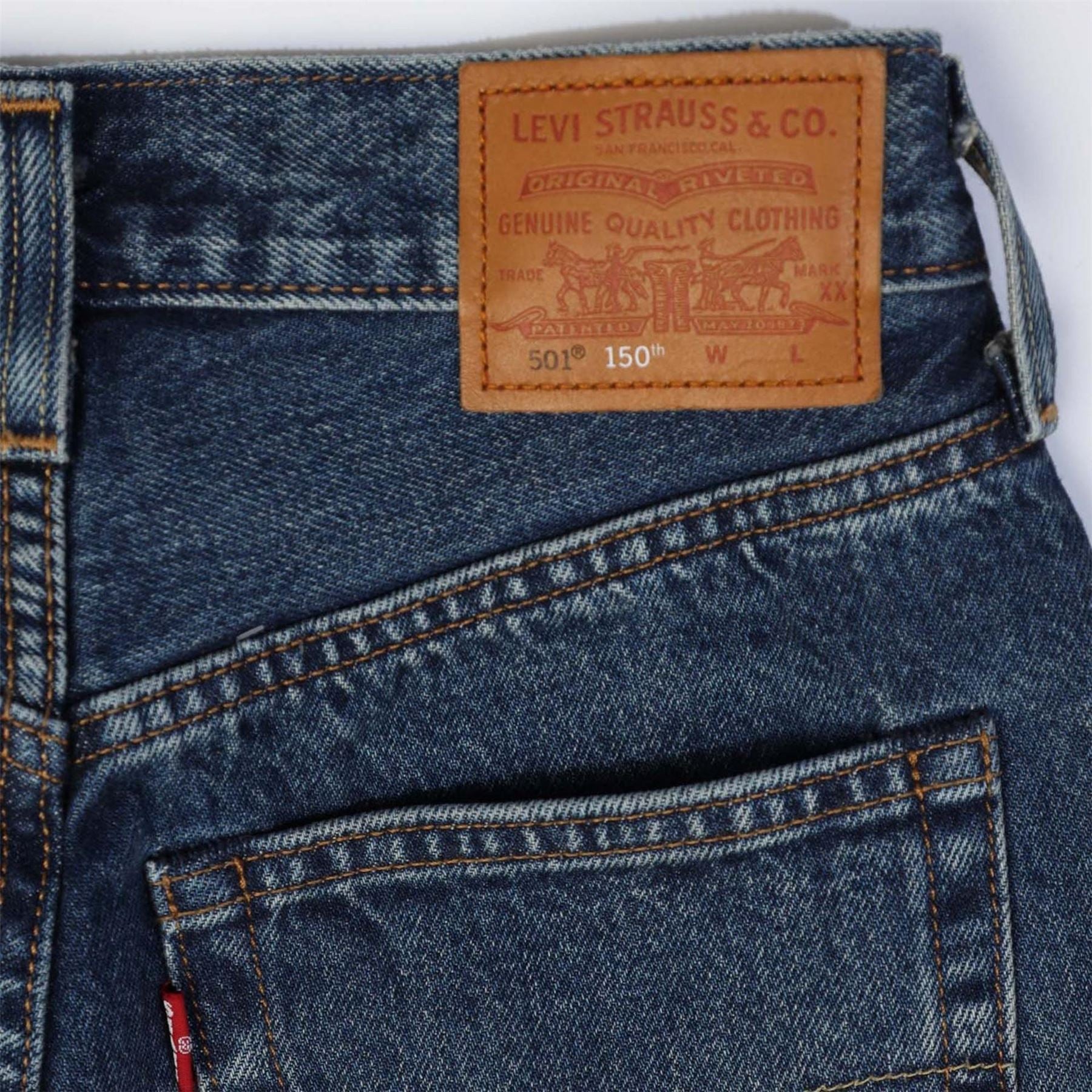 Levis Mid Rise Structured Straight Leg Jeans