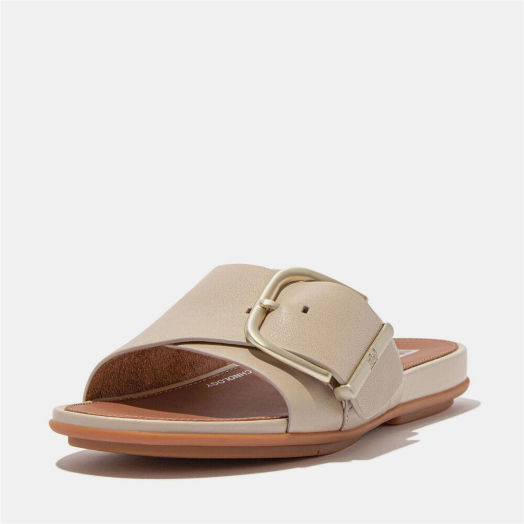 Fitflop Maxi Buckle Leather Sliders