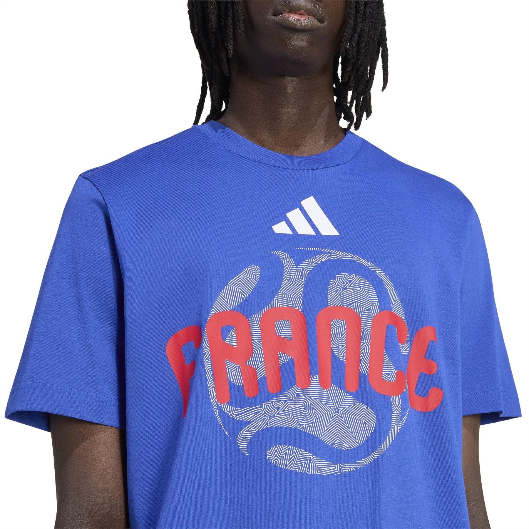adidas France Mens Short Sleeve Performance T Shirt