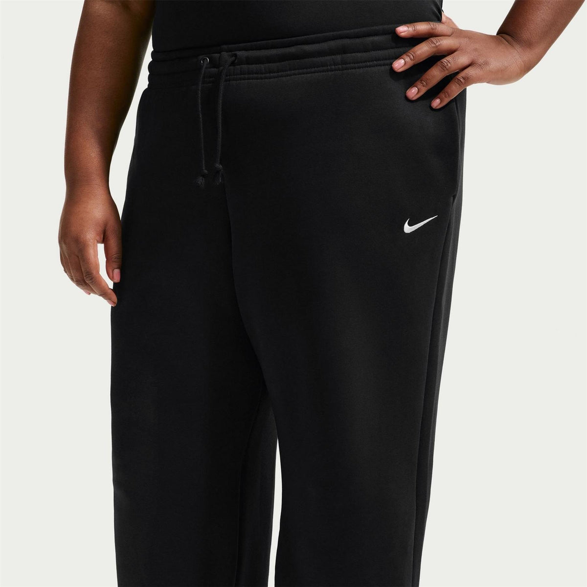 Nike Solid Wide Leg Mid Rise Sweatpants