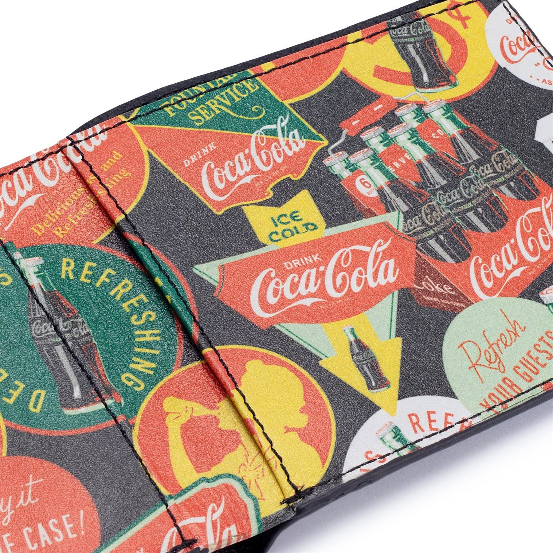 Coca Cola Officially Licensed Badges Leather Wallet Unisex