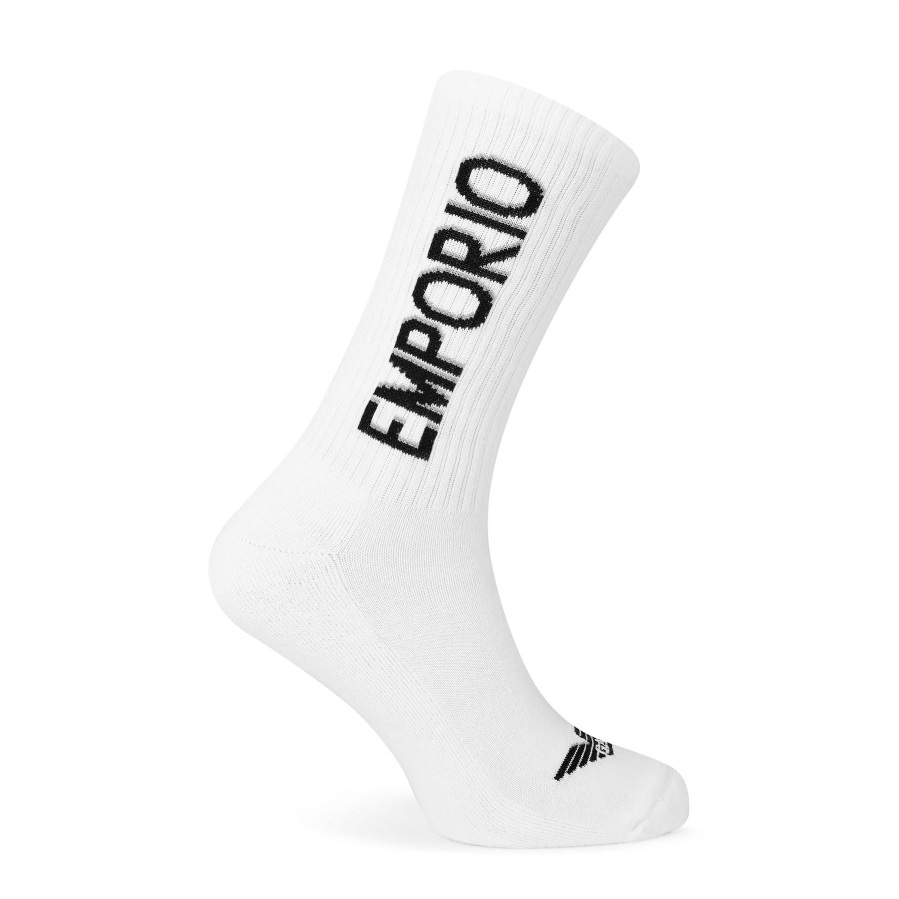Emporio Armani Knit Lettering Crew Socks