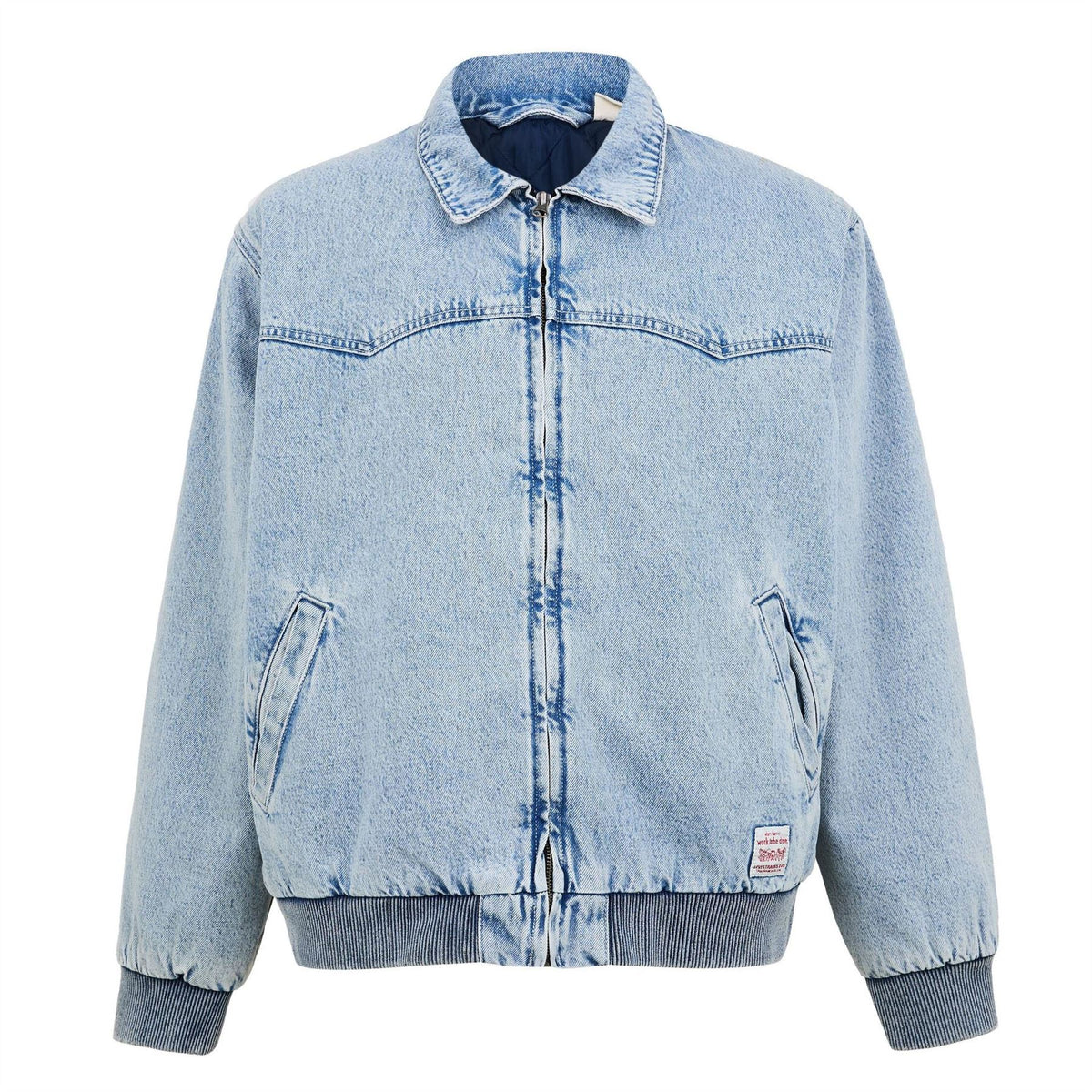 Levis Stone Wash Ribbed Cuff Aviator Jacket