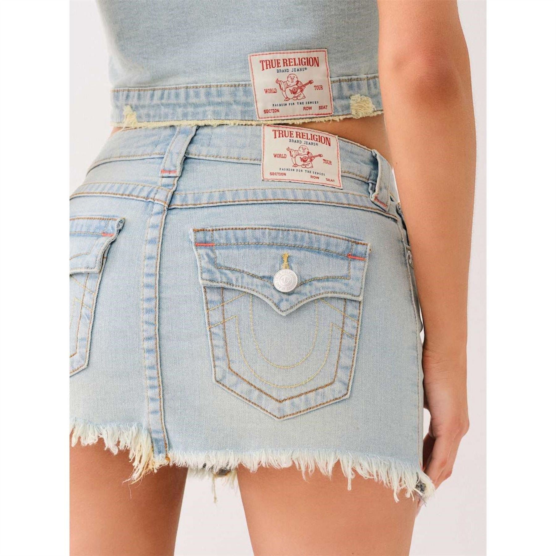 True Religion Womens Sadie Mini 5 Pocket Skirt