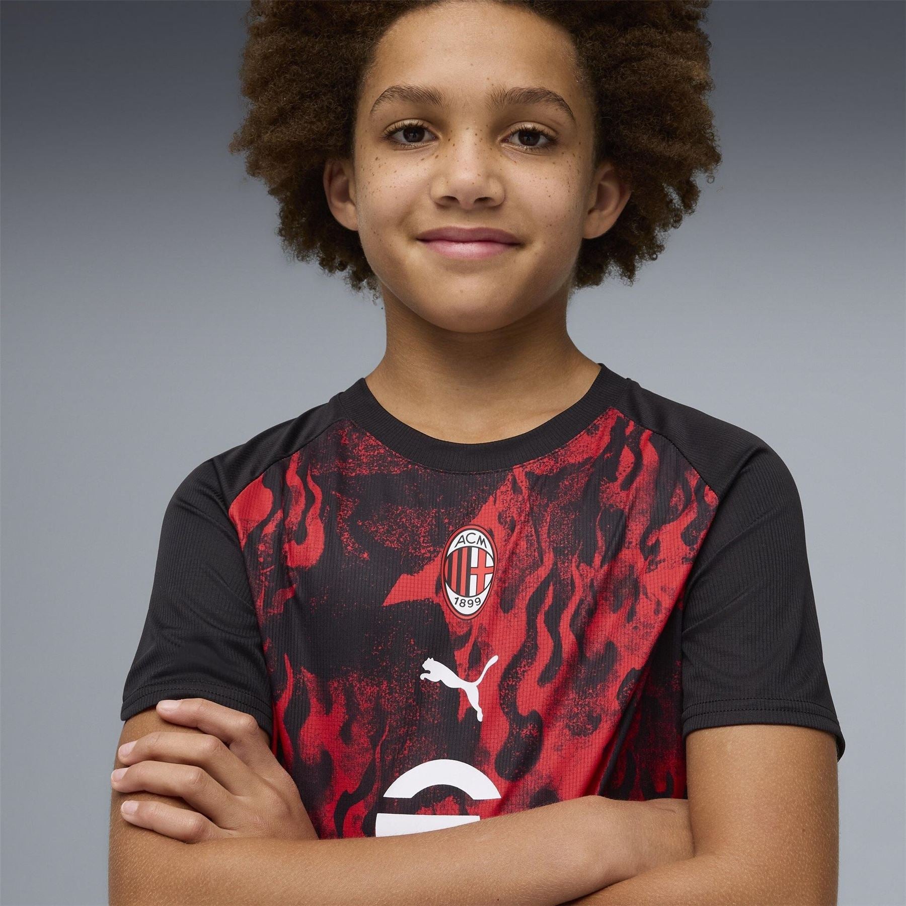 Puma Kids Ac Milan Short Sleeve T-Shirt