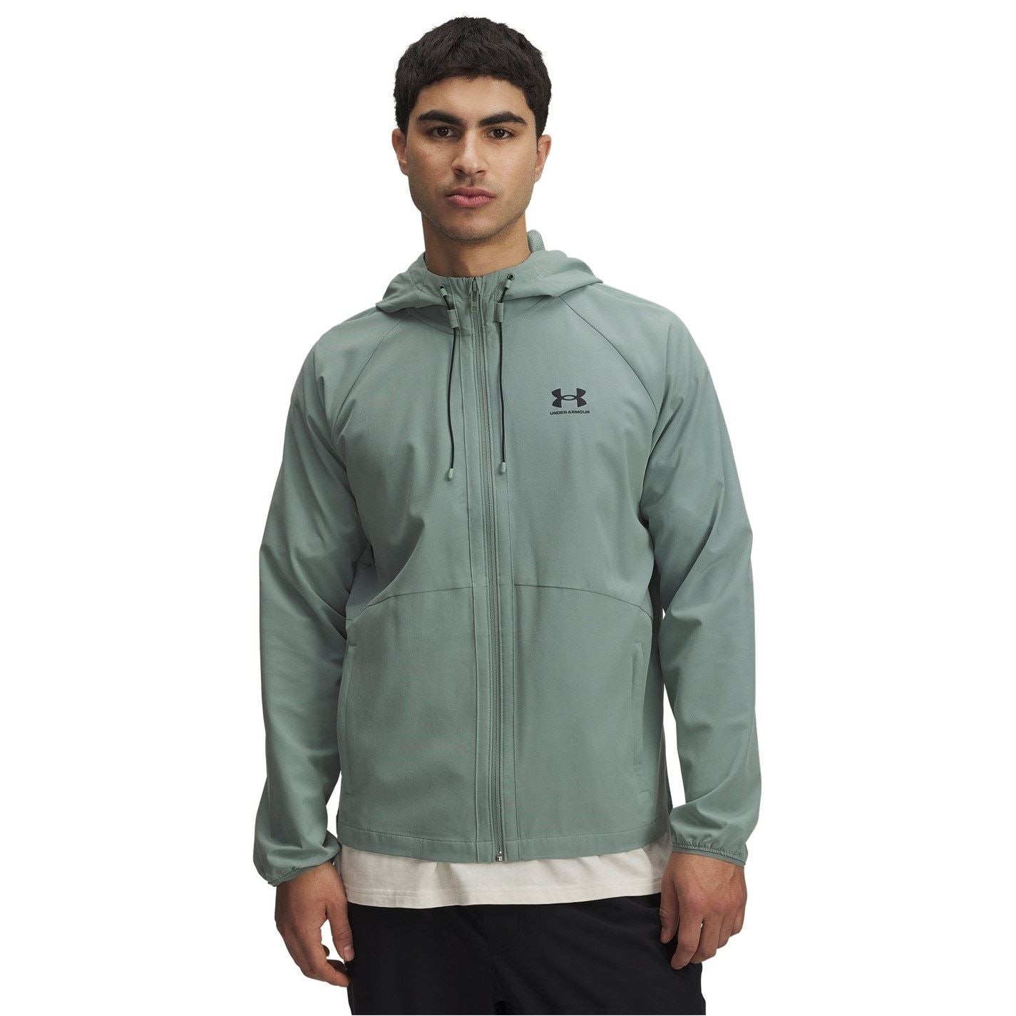 Under Armour Solid Patterned Drawstring Windbreaker