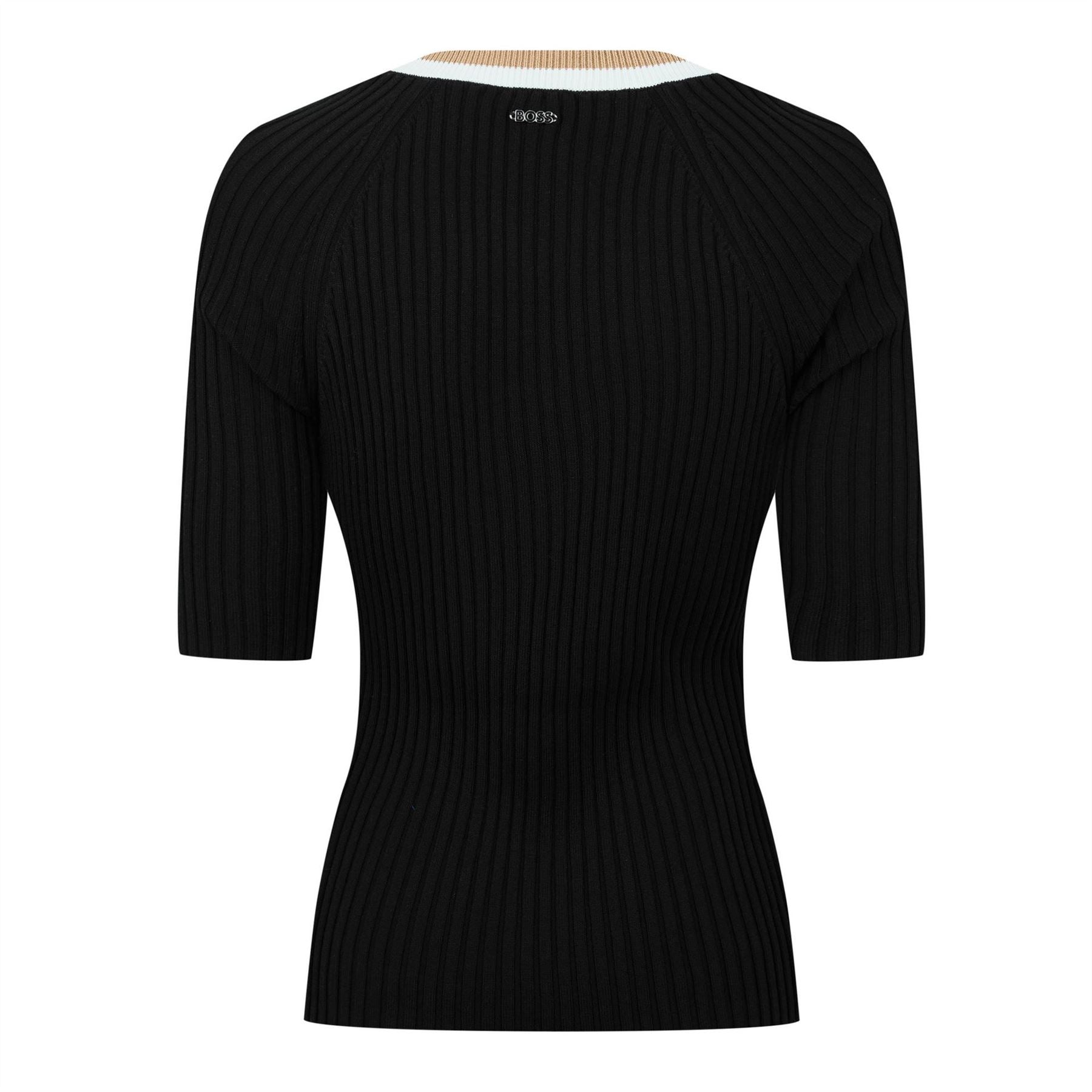 Boss Ficini Knitted Top, Timeless Ribbed Design