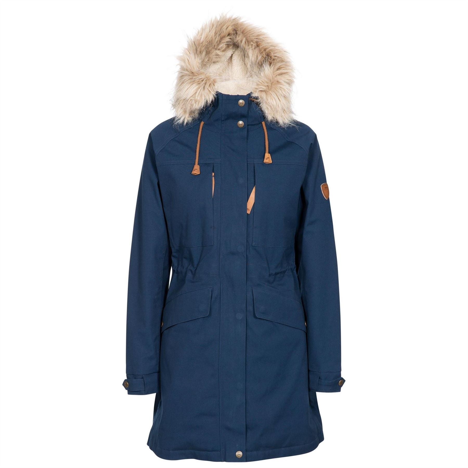 Trespass Faithful Hooded Solid Patterned Parka Coat