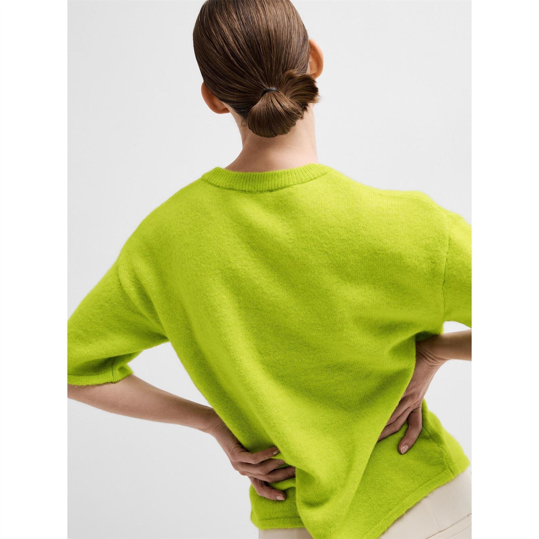 Selected Femme Maline Knit Relaxed Fit Crew Neck Sweater