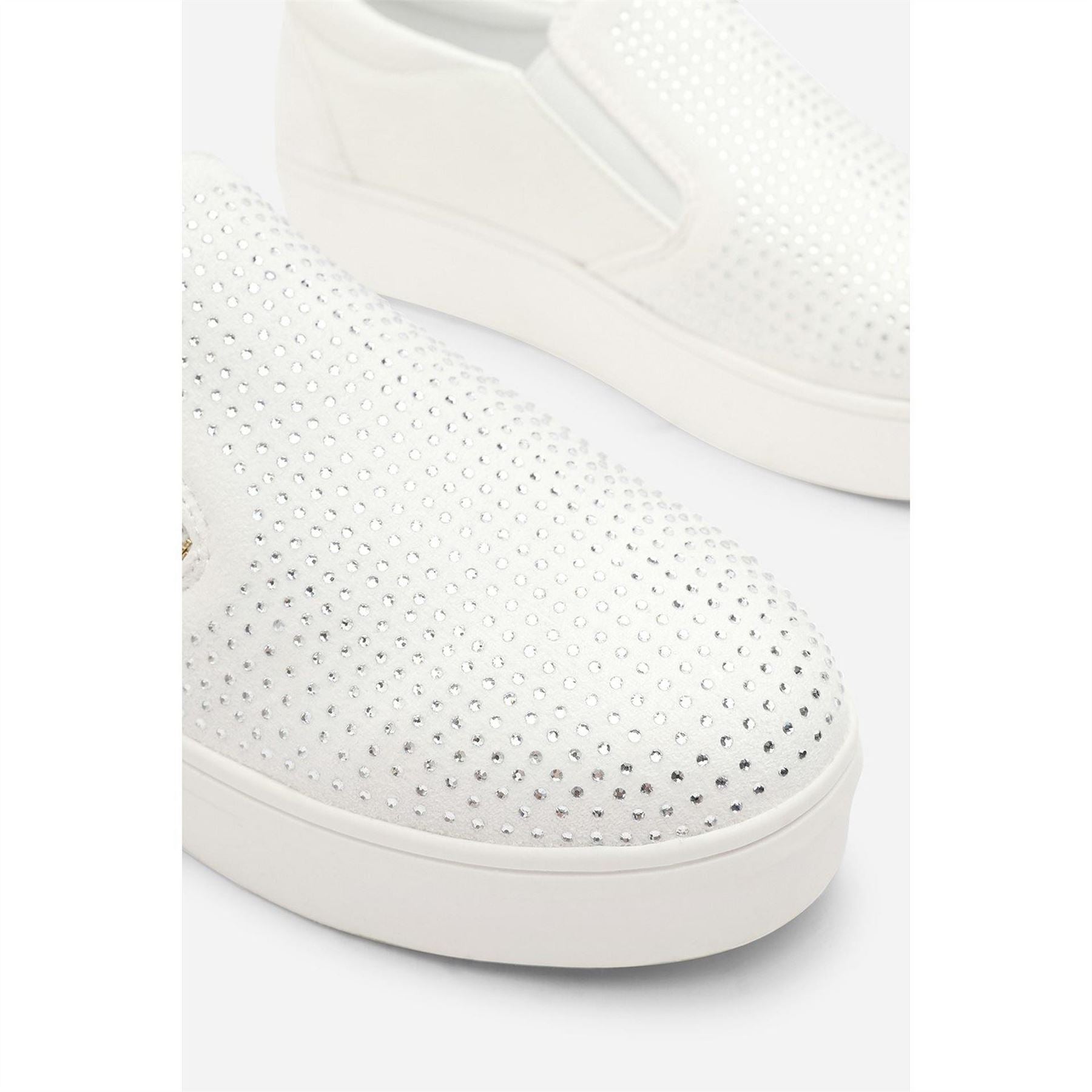 Wheres That From Zip Detail Trainer With Diamante Toe