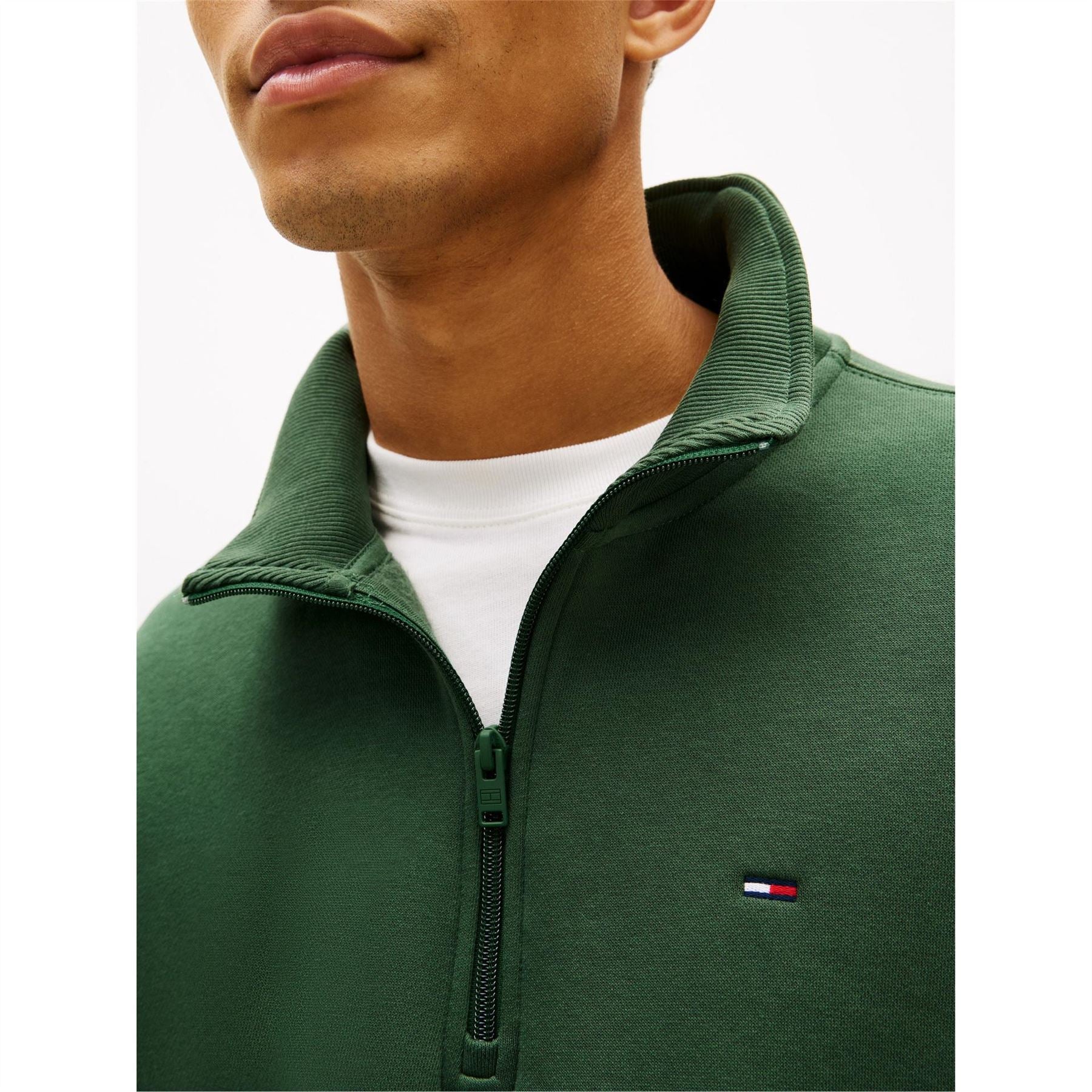 Tommy Jeans Flag Fleece Quarter Zip Jumper