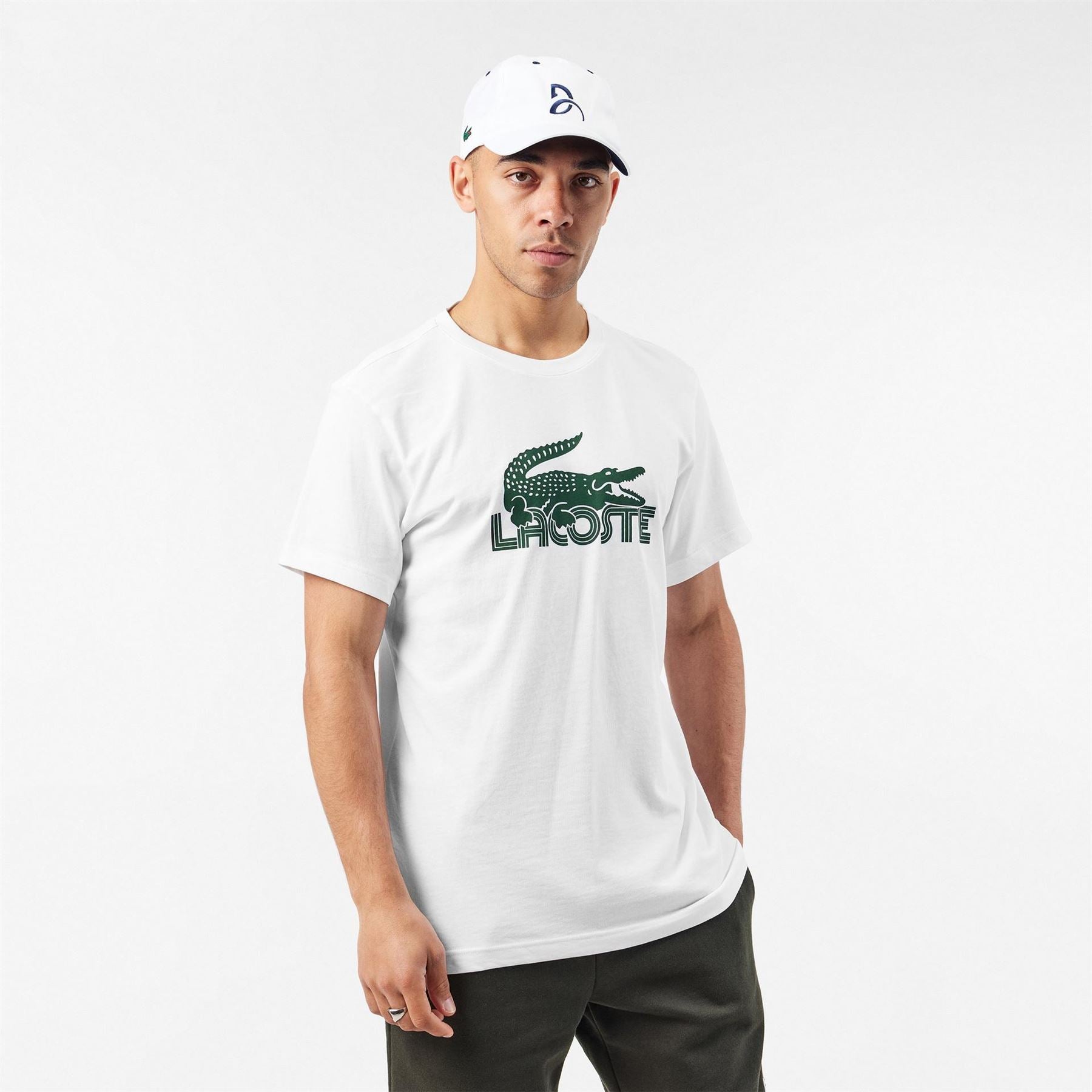 Lacoste Regular Fit Crocodile Print Crew Neck T-Shirt