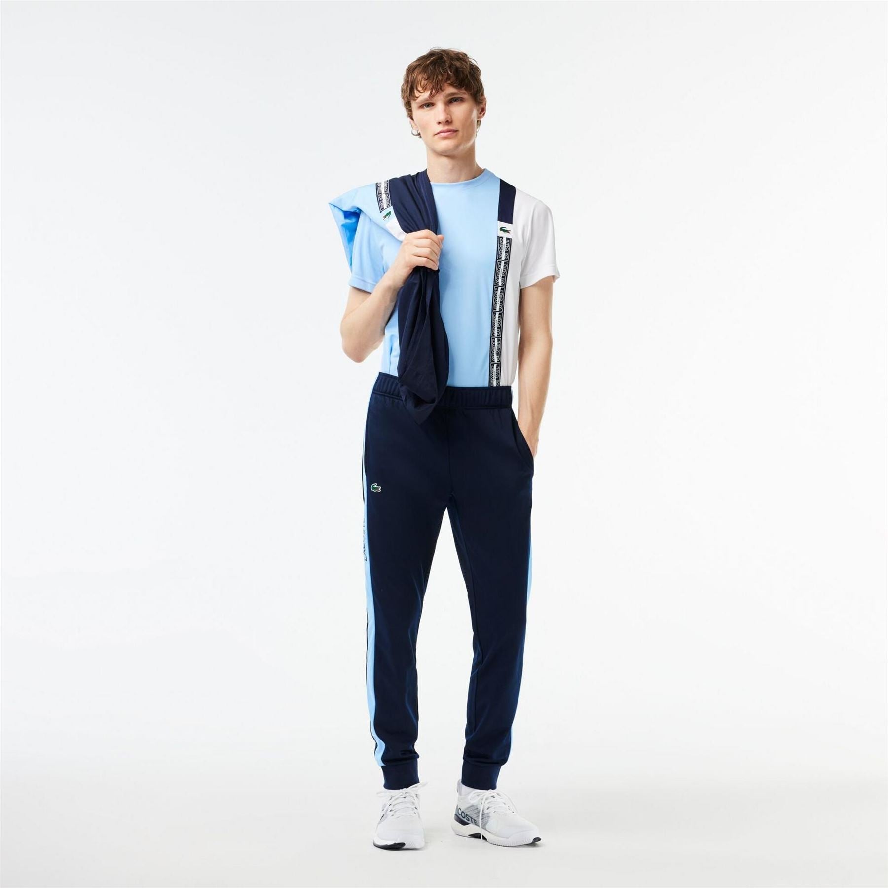 Lacoste Elasticated Cuff Solid Patterned Slim Joggers