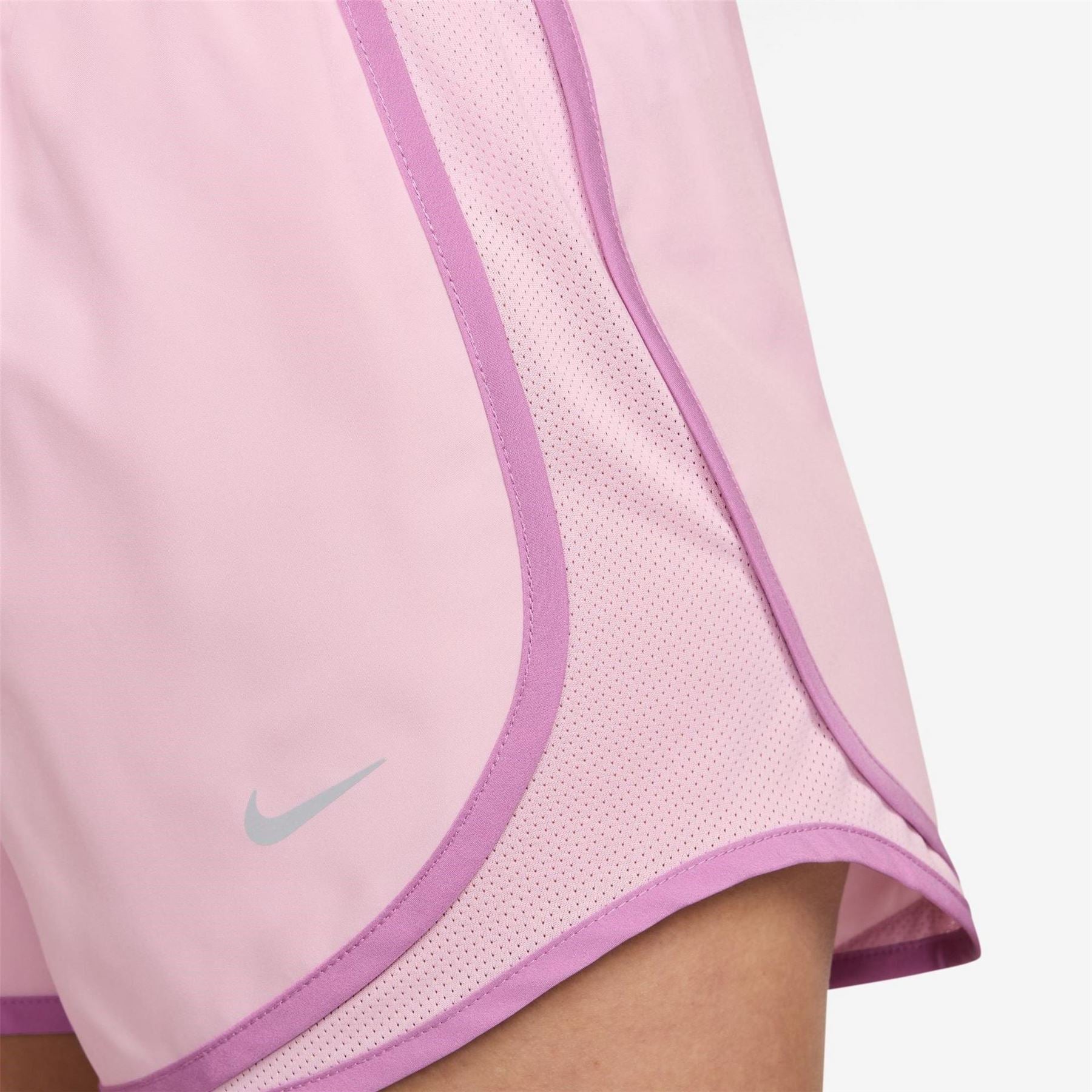 Nike Womens Tempo Dri Fit Mid Rise Brief Lined Running Shorts