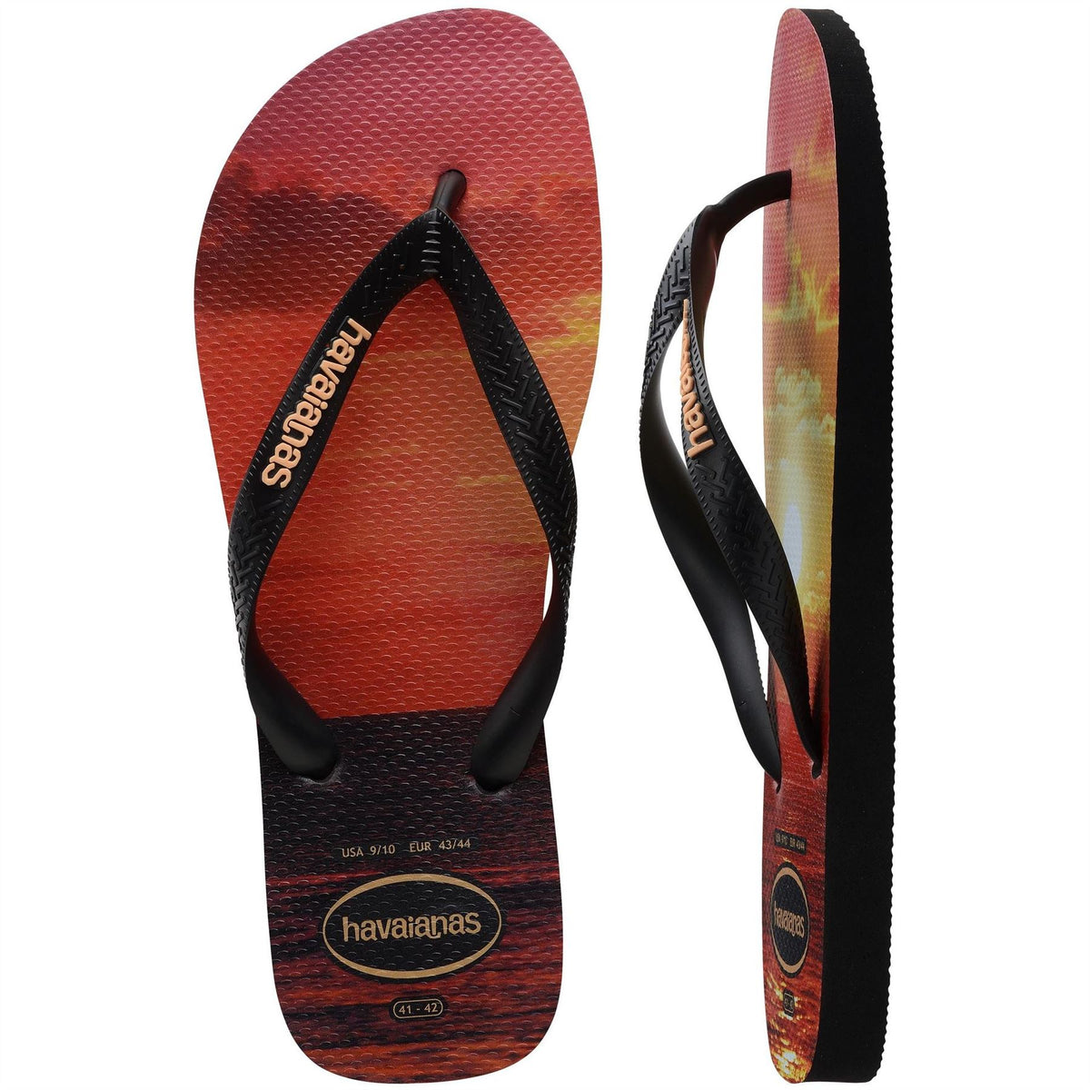 Havaianas Mens Hav. Hype White White Black Black 4 Flip Flops