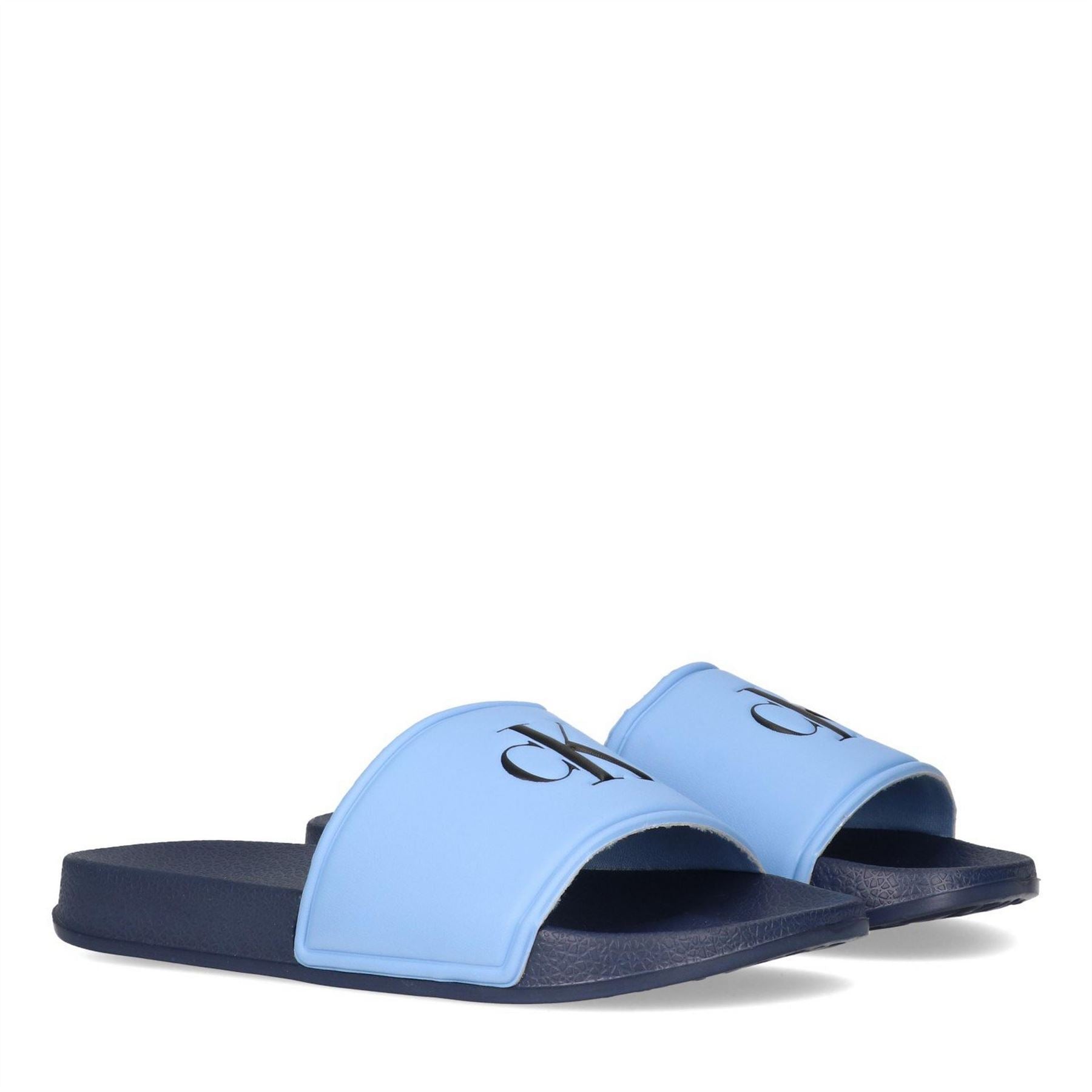 Calvin Klein Jeans Junior Open Toe Logo Print Slides
