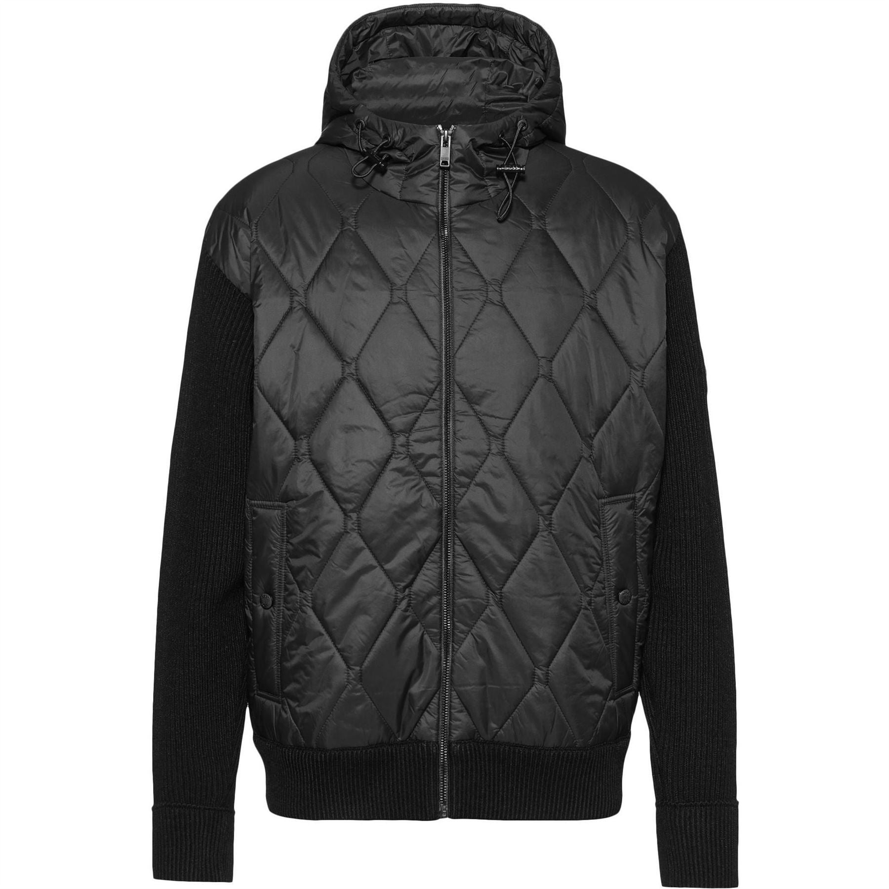 Boss Kaflero Wool Hooded Long Sleeve Quilted Jacket