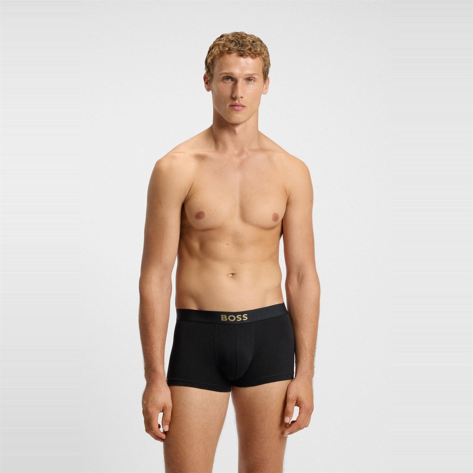 Boss BOSS Bodywear 3 Pack Trunks Boxers   Gold Logo