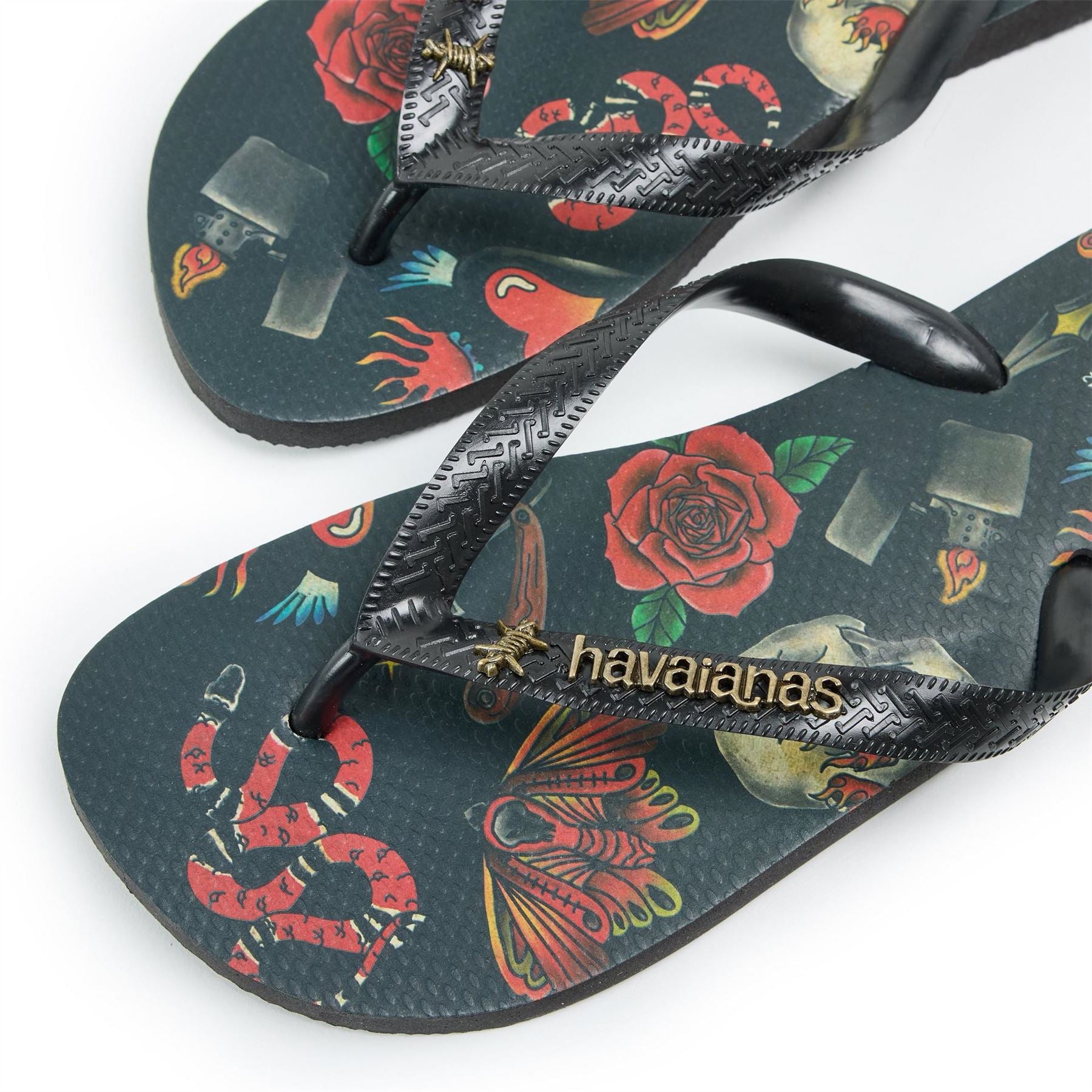 Havaianas Womens Hav. Top Tribo Ruby Red Black 39 40 Flip Flops