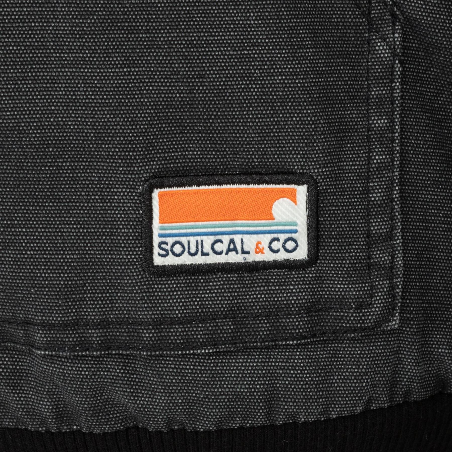 SoulCal Solid Patterned Hooded Ribbed Cuff Bomber Jacket