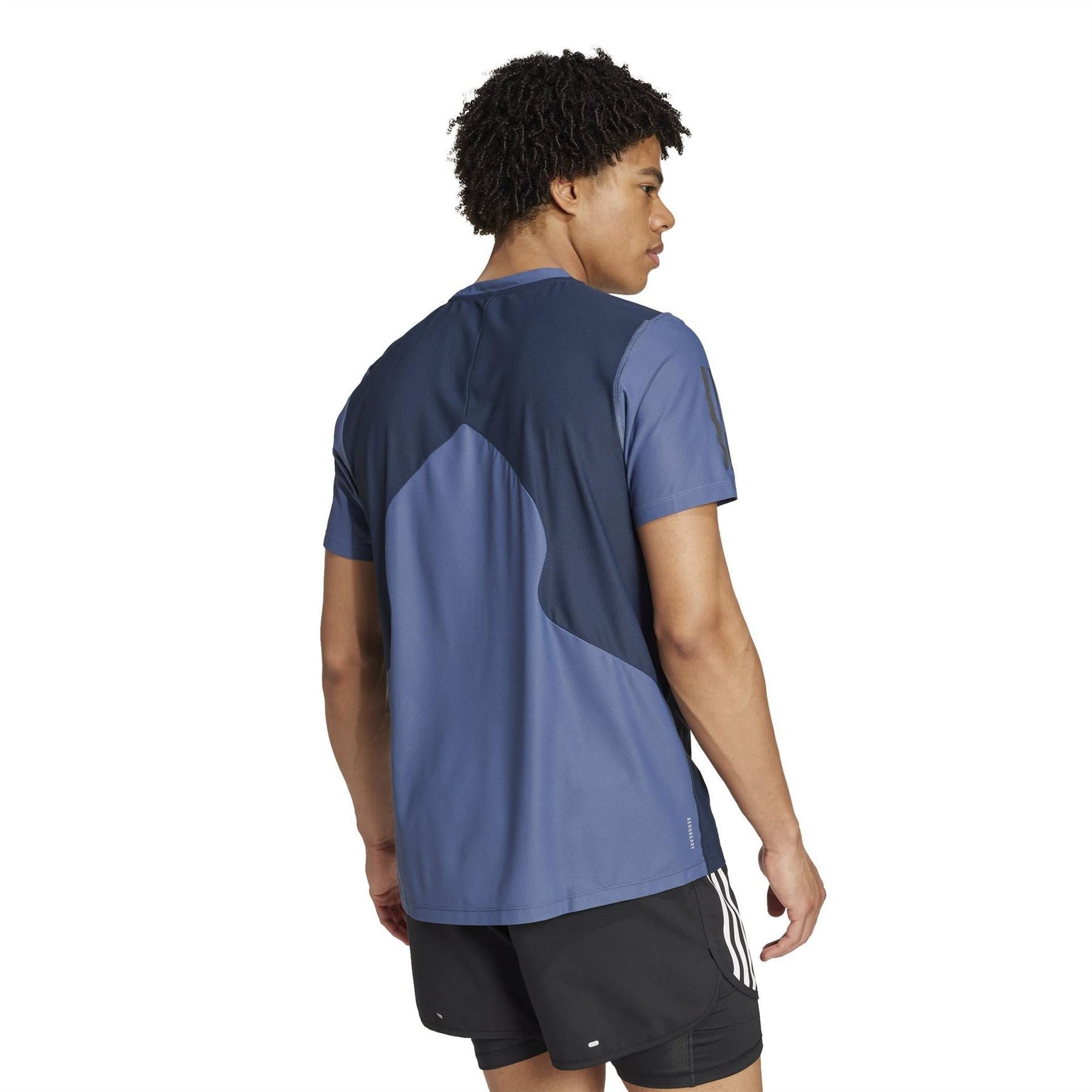 adidas Mens Own The Run Colourblock Aeroready T-Shirt