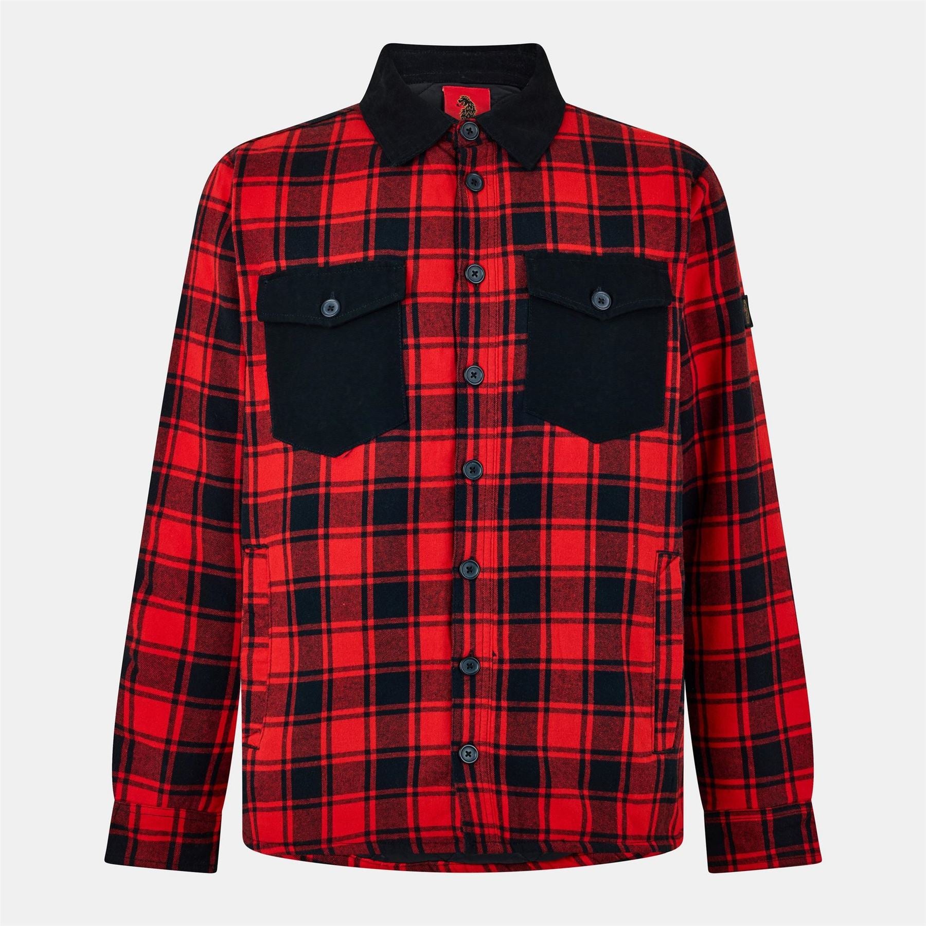 Luke Valley Plaid Patterned Overshirt with Chest Pocket