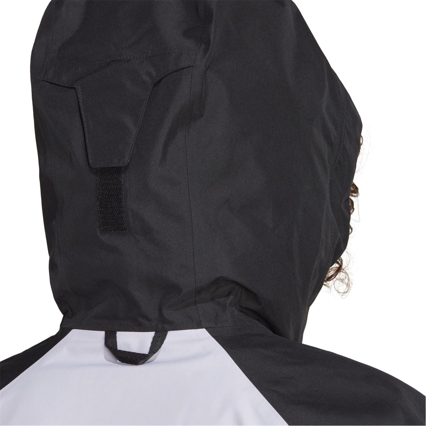 adidas Color Block Hooded Full Zipper Shell Jacket with Zipped Pocket