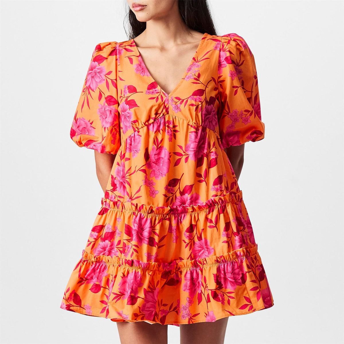 Nobodys Child Lni V-Neck Mini A-Line Dress