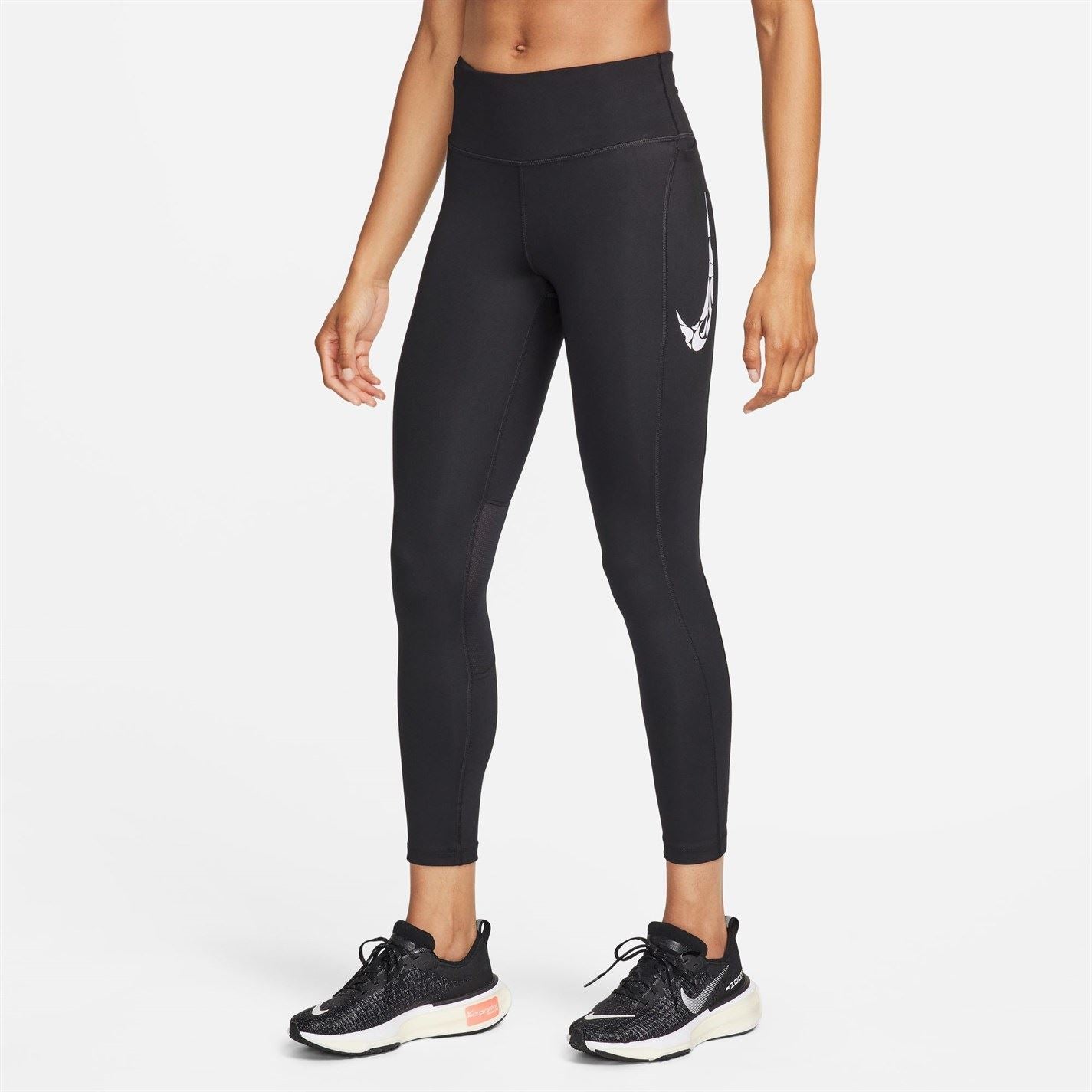Nike Womens Swoosh Fast Mid Rise 7 8 Leggings